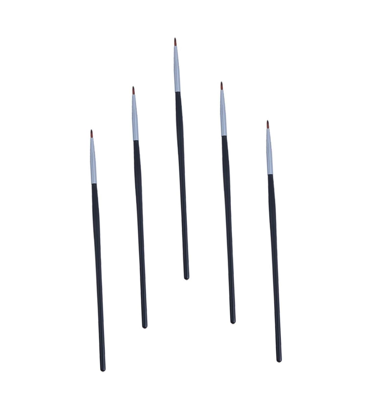 OHPHCALL 5pcs Fine Eyeliner Brush Lip Makeup Lipstick Applying Brushes Eye Liner Pens Fiber Black - Buy Online on GoSupps.com