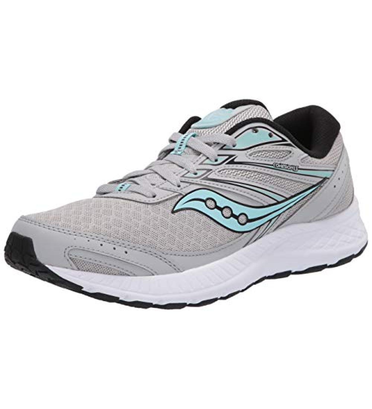 Saucony Women's Cohesion 13 Running Shoe 7.5 - Grey/Black | Lightweight & Supportive - Buy Online on GoSupps.com