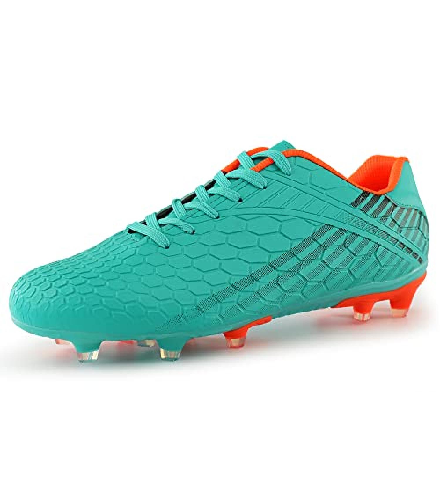 Hawkwell Men's Big Kids Youth Outdoor Soccer Cleats - Firm Ground 017-Aqua - Buy Online on GoSupps.com