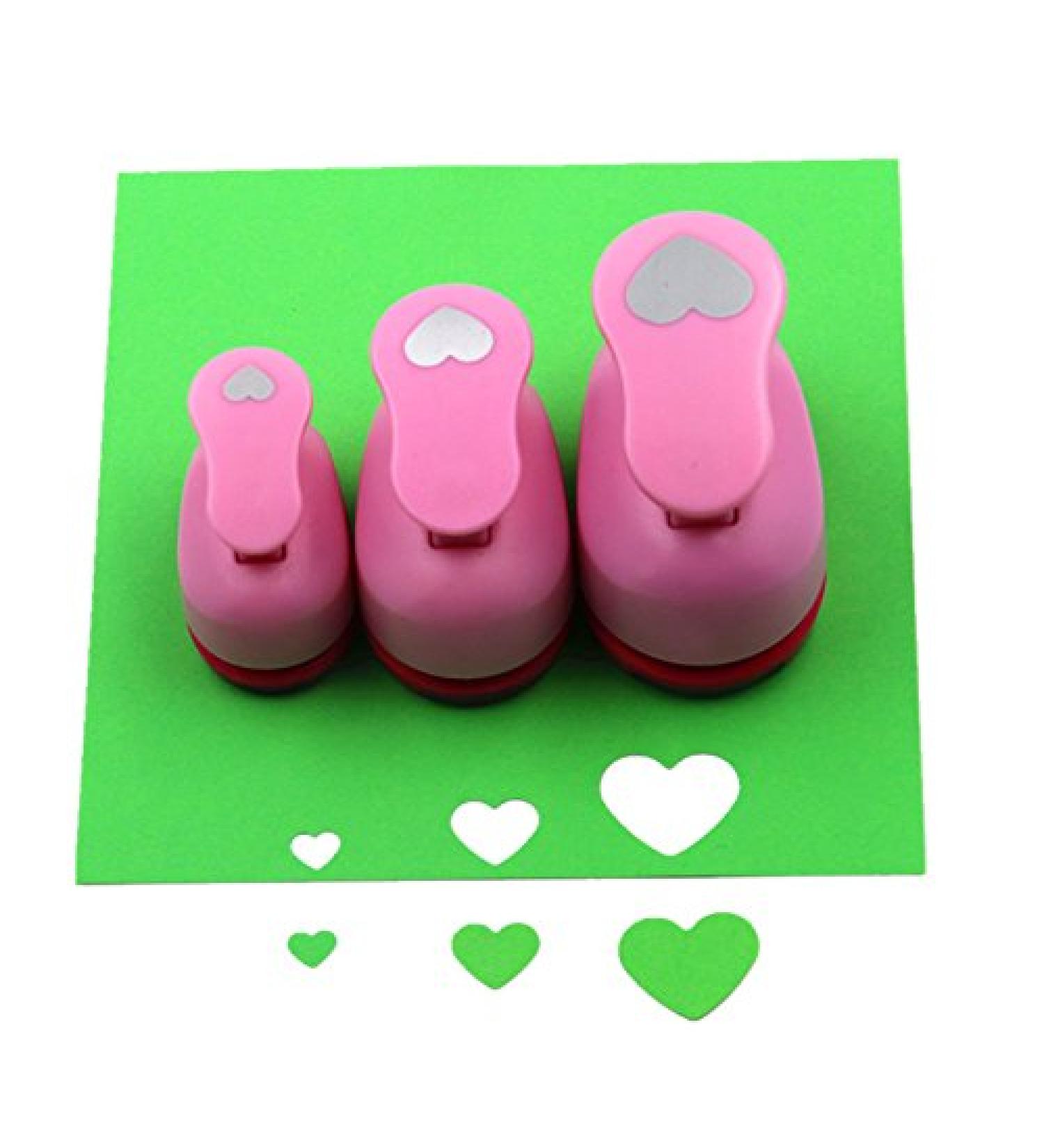 CADY Crafts Punch Set - 8mm, 15mm, 25mm Paper Punches - 3pcs Heart Shape Set - Buy Online on GoSupps.com