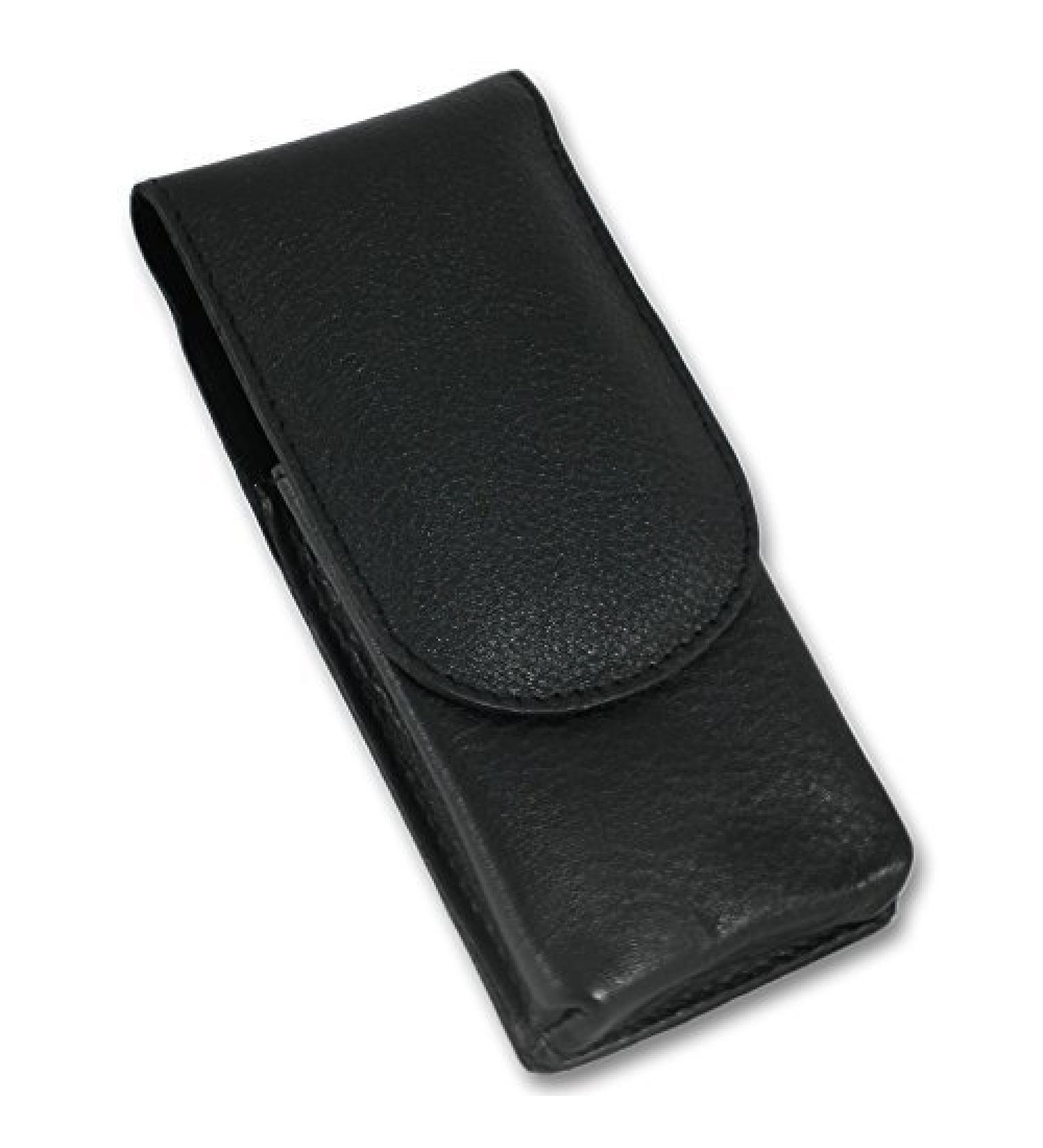 Timor Black Leather Safety Razor Travel Case