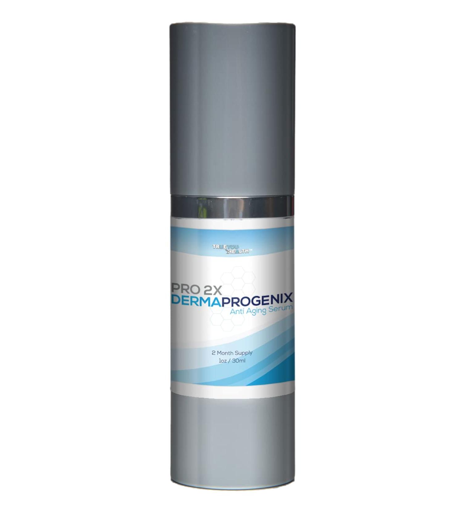 PRO 2X Derma Progenix Anti-Aging Serum - 2 Month Supply for Glowing Skin | Reduces Wrinkles Redness & Hyperpigmentation - International Shipping Available - Buy Online on GoSupps.com