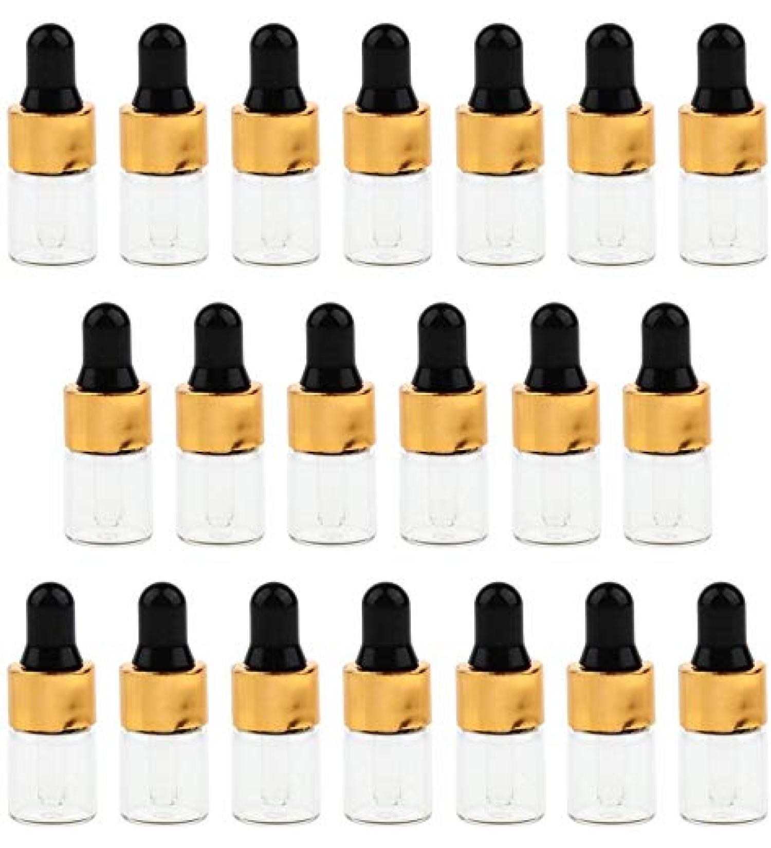 Pack of 20 2ml Clear Glass Bottles with Dropper Pipettes - Buy Online on GoSupps.com