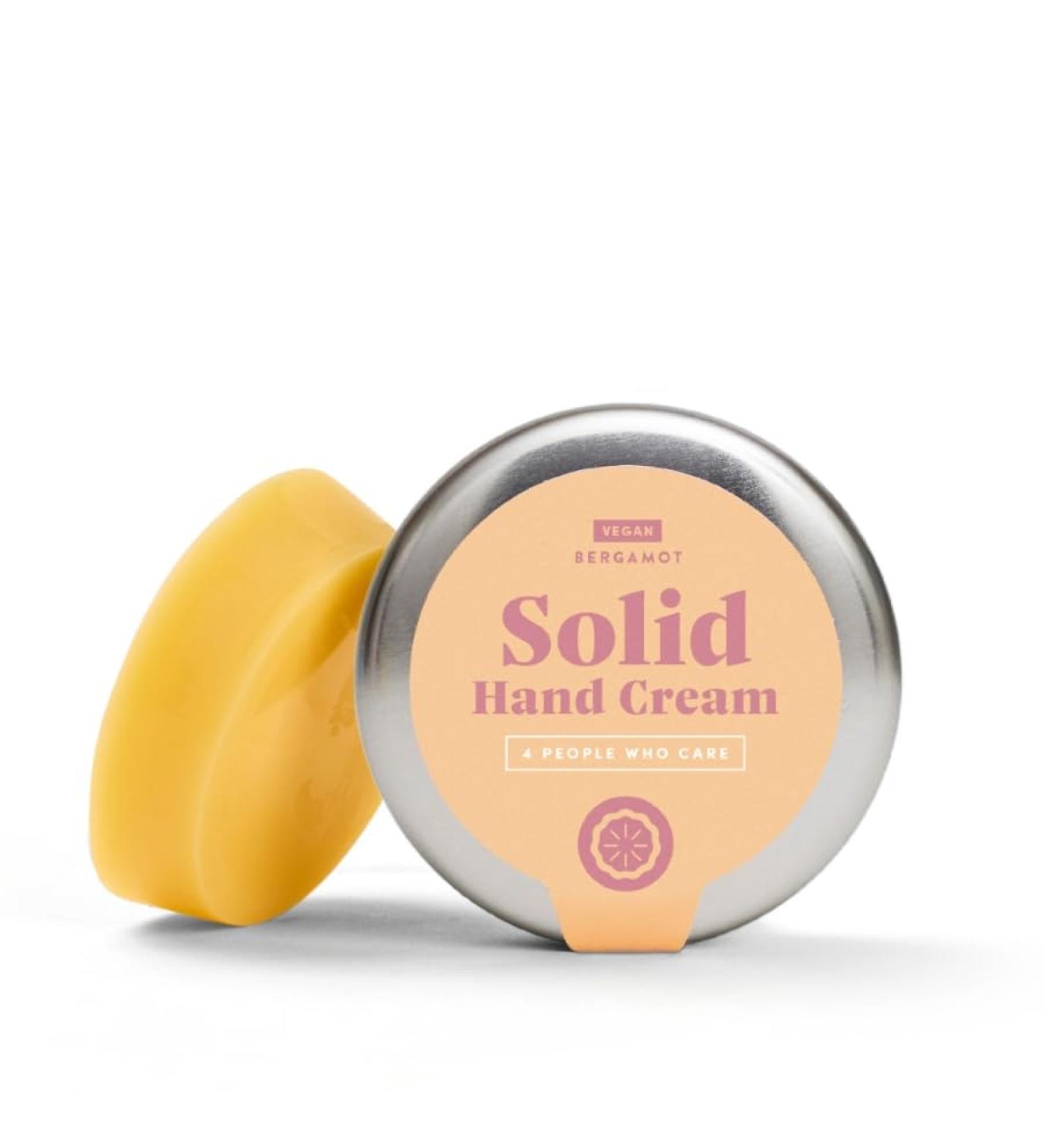 4peoplewhocare Hand Cream 30g - Vegan Organic - Solid Cream for Dry Hands - Shea Butter Candelilla Wax Olive Oil - Natural Cosmetics (Box) - Buy Online on GoSupps.com