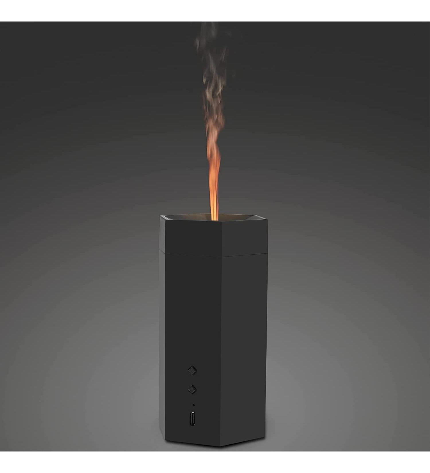 Wireless Aroma Diffuser with Flames - Essential Oils Diffuser Ultrasonic Humidifier for Home Office Yoga & Spa - Automatic Power-Off Black - Buy Online on GoSupps.com