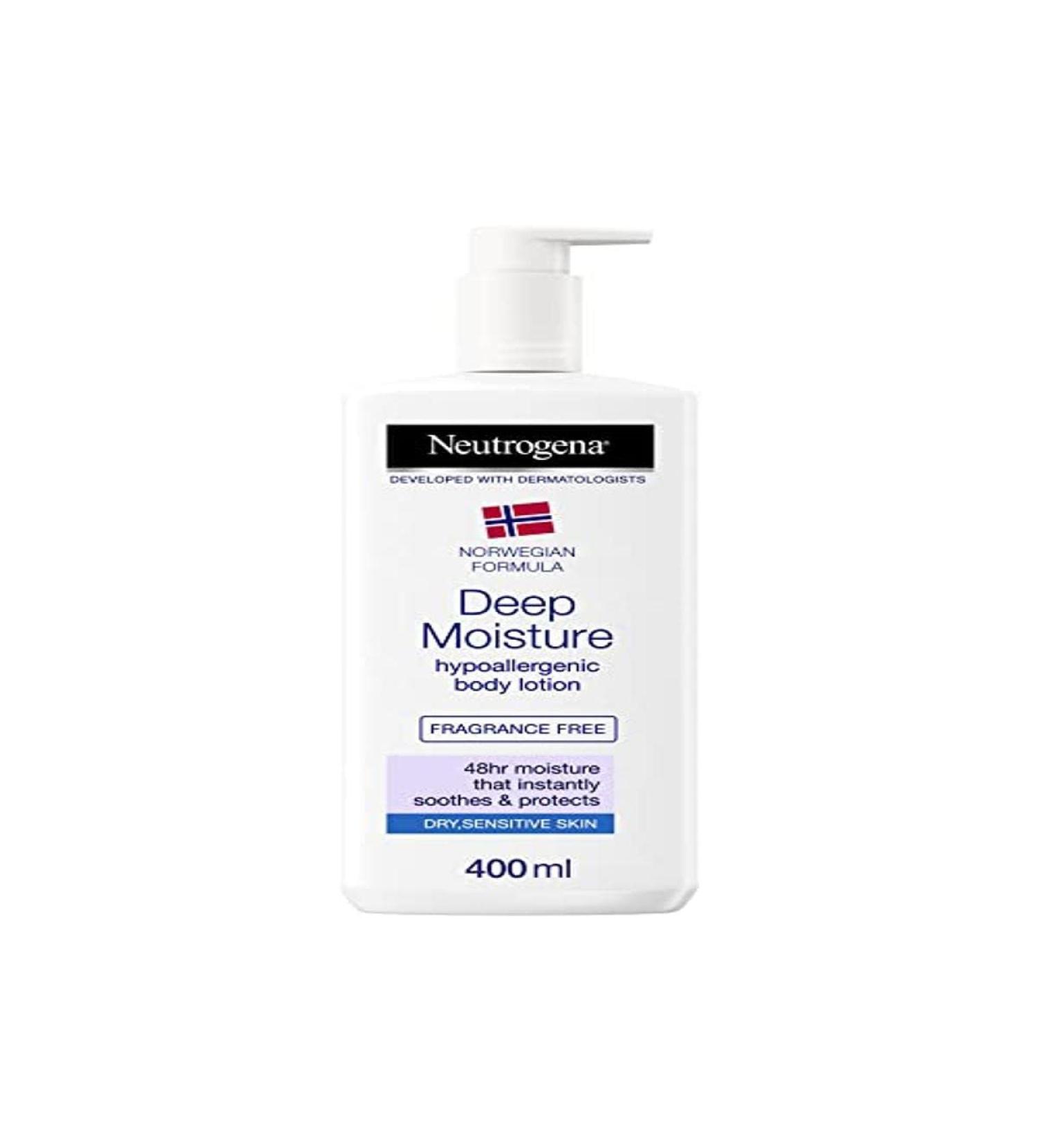 Neutrogena liquid body cream with intensive moisture supply without fragrance hypoallergenes for dry and sensitive skin - 400 ml