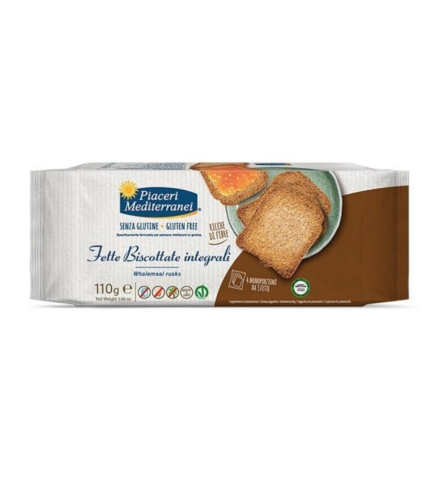 Piaceri Mediterranei Eurospital Mediterranean Delights Wholemeal Sliced Biscuits 110g