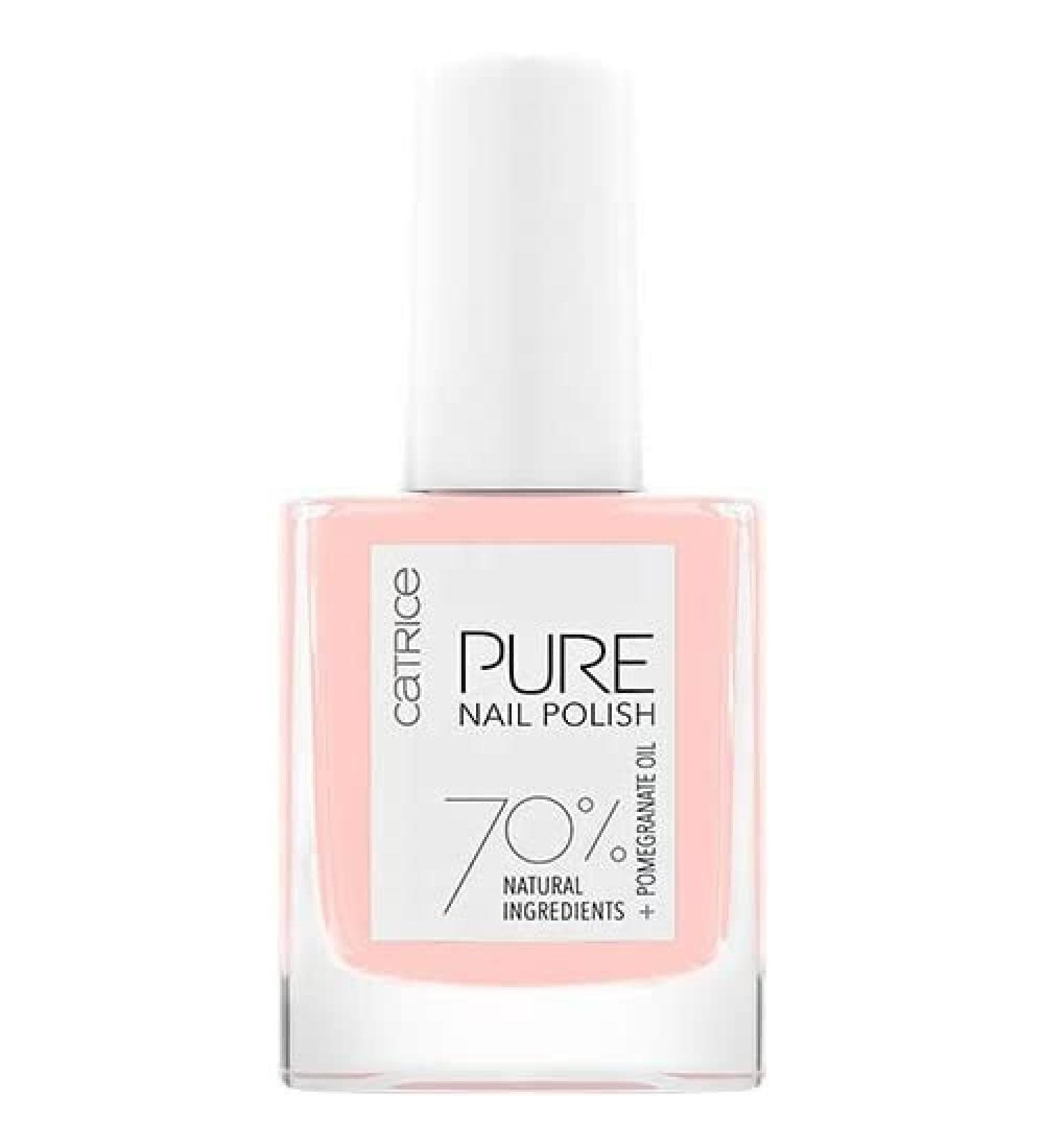 Catrice Pure Nail Polish nail polish nail polish No. 01 Lightness pink shiny without acetone vegan microplasty particles free (10ml)