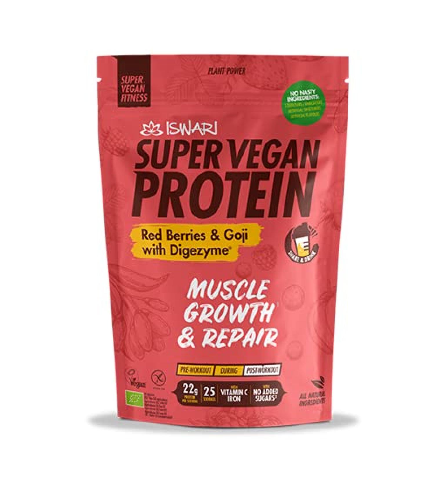 Super Vegan Red Fruit & Goji Protein with Digezyme (875g) - Buy Online on GoSupps.com