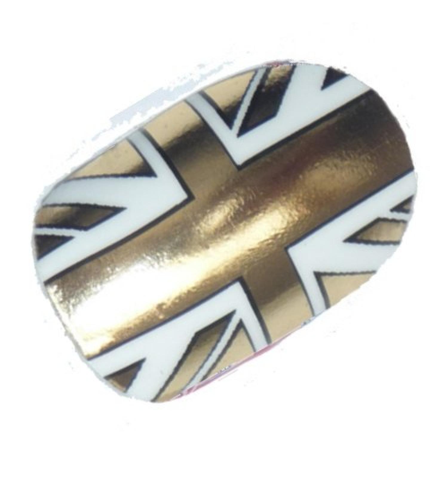 Chix Nails Nail Wraps Gold Union Jack Fingers Toes Vinyl Foils London Queen