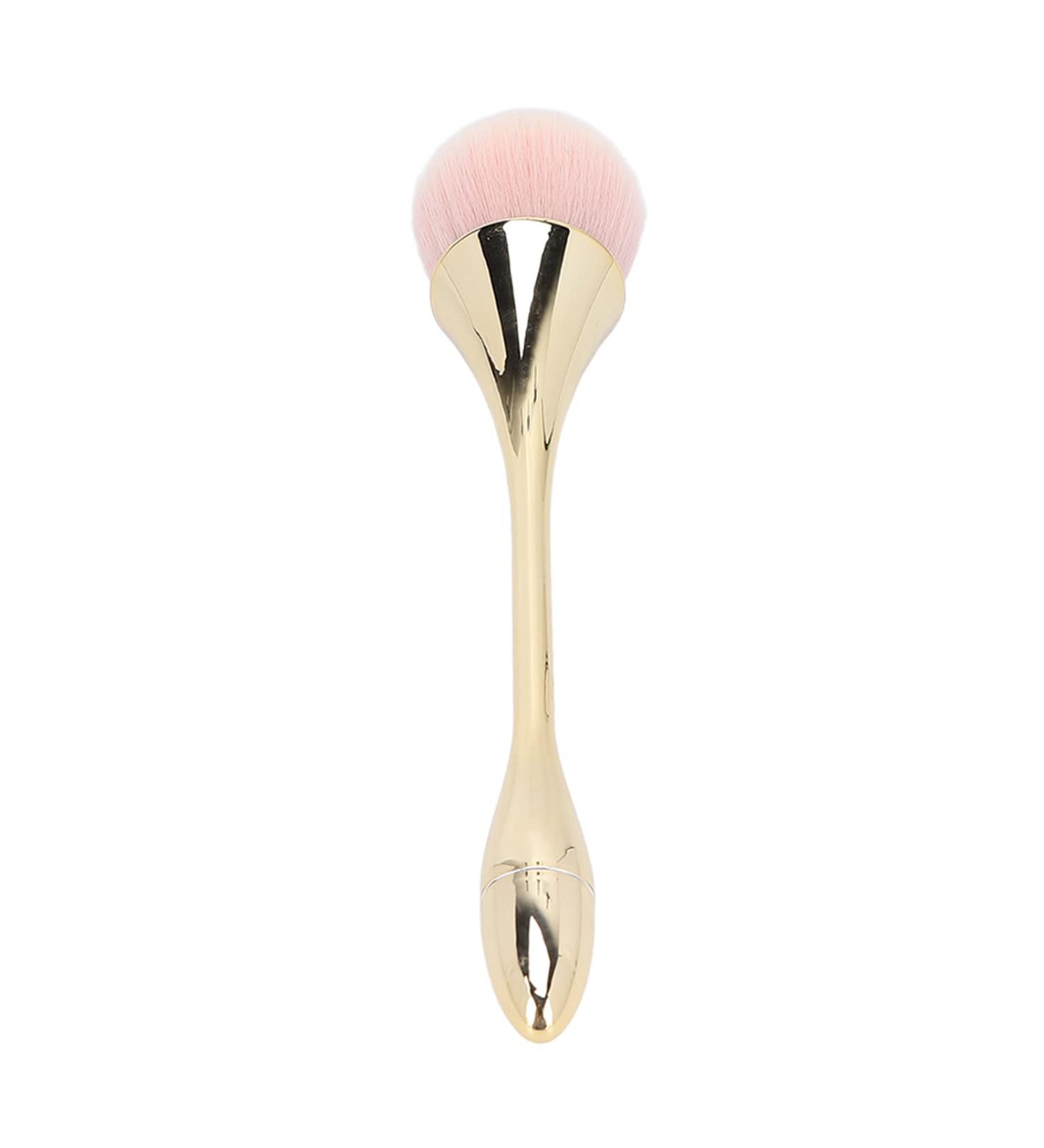 Soft Hair Loose Powder Brush Fashionable Cosmetic Tool for Makeup Applicable for Home and Powder Room (Gold) - Buy Online on GoSupps.com
