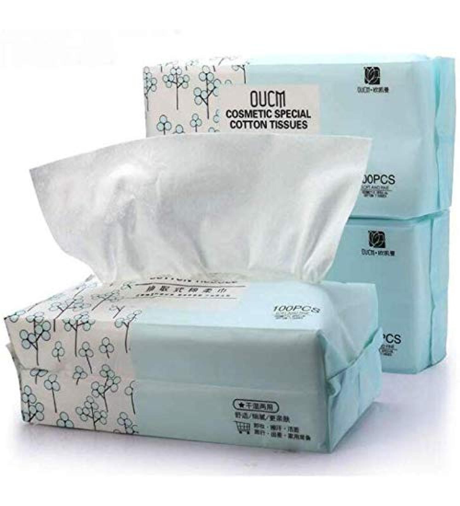 Oukaide Soft Cotton Pads - Removable Disposable Facial Towels for Make-Up Removal | Multi-Purpose Wet & Dry Face Cloths - Buy Online on GoSupps.com