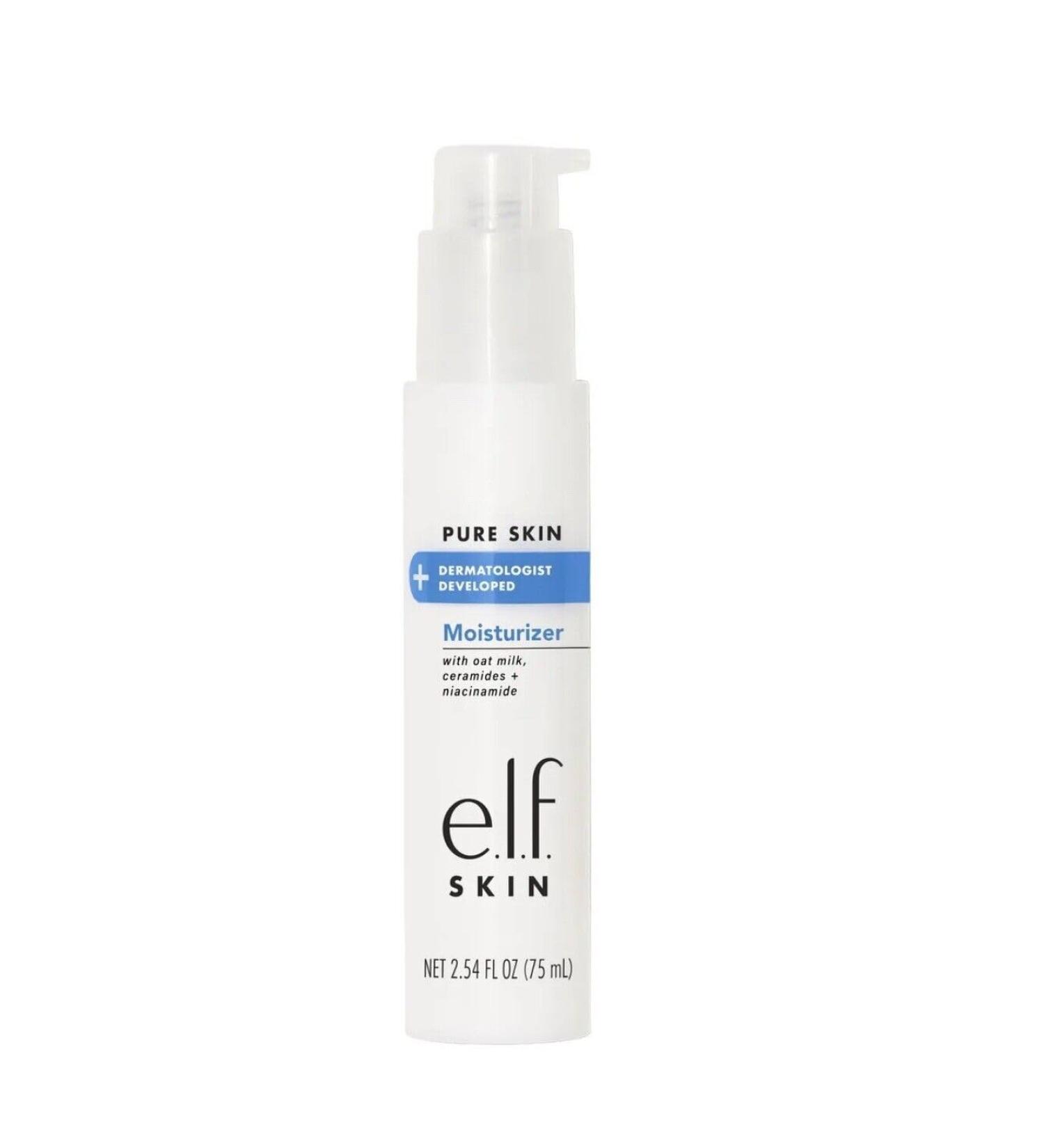 e.l.f. Pure Skin Moisturizer 2.5 Oz With Oat Milk Ceramides + Niacinamide NEW
