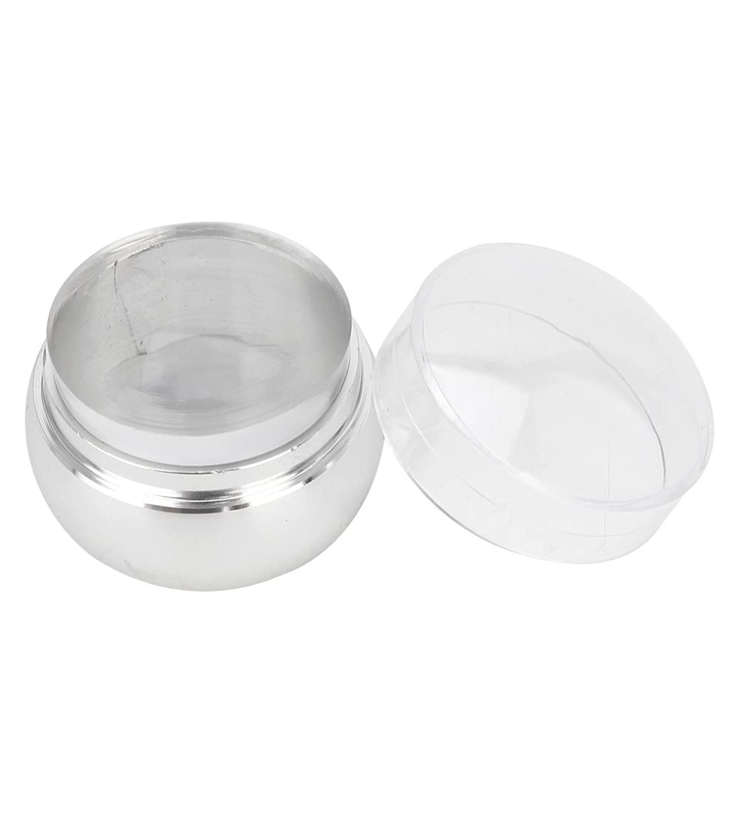 Silicon Nail Art Stamper with Lid - Perfect for Beginners & Professionals - Silver Schaber Stamper for Nail Studios & Nail Art Schools - Buy Online on GoSupps.com