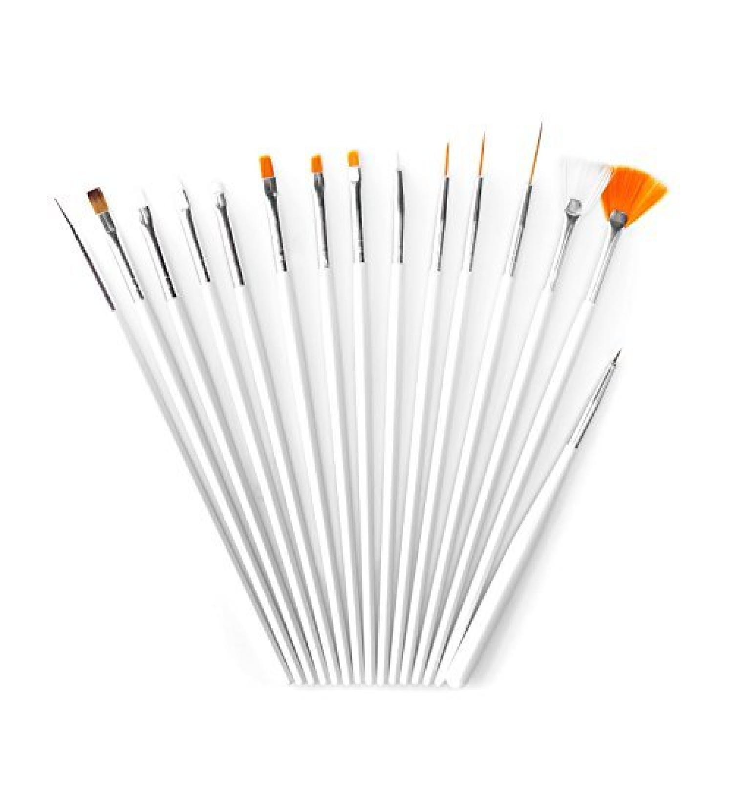 15-Piece Nail Art Brush Set for Gel & Acrylic Nails | Mybeautyworld24 - UV Gel Design Tools - Buy Online on GoSupps.com