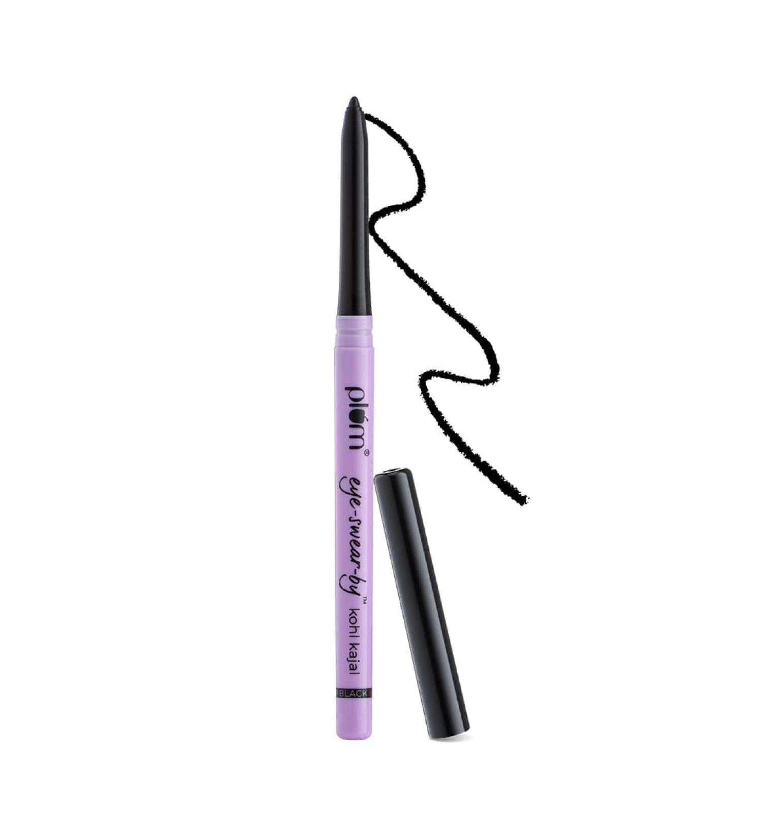  Plum Plum Eye-Swear-By Kohl Kajal - Deep Black | Smooth Cream | Stain Resistant | Waterproof | 100% Vegan & Cruelty Free - Buy Online on GoSupps.com
