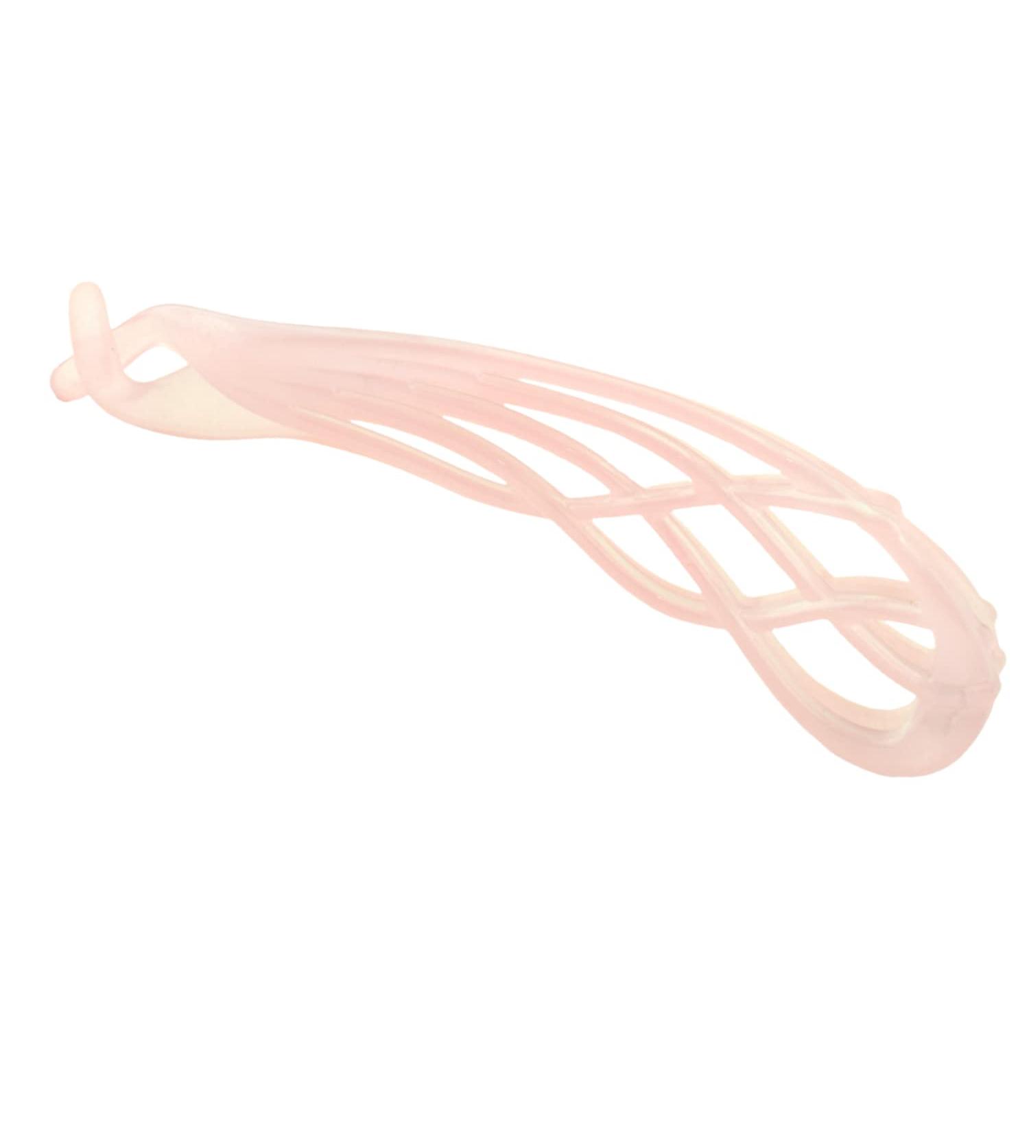 Parcelona French Curved Large 4 Celluloid Banana Clip Hair Comb in Light Pink - Made in France | Durable Styling Accessories for Women - Buy Online on GoSupps.com