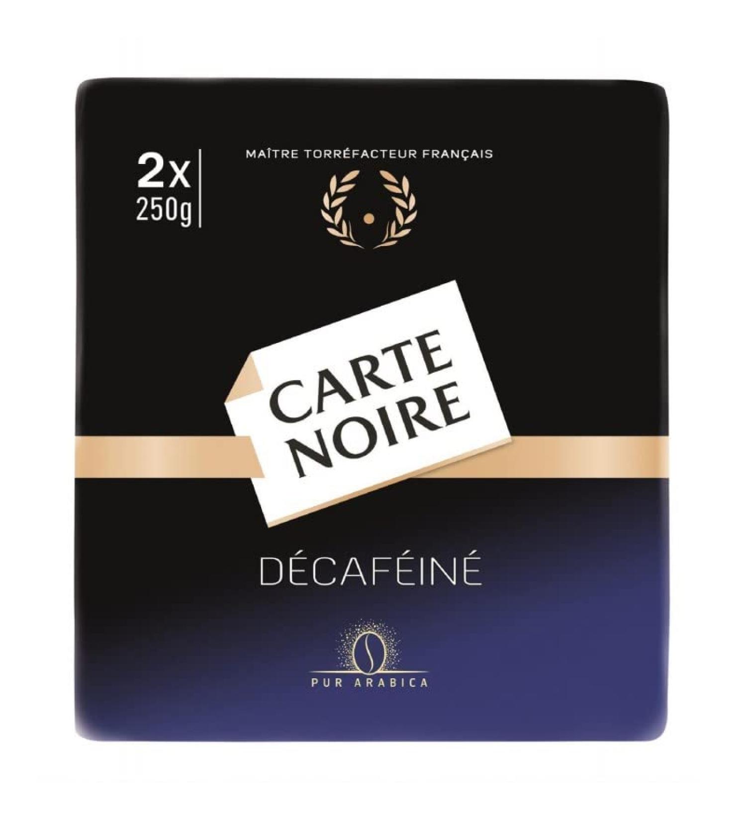 G n rique CARTE NOIRE Decaffeinated Ground Coffee 500 g - Intense & Balanced Flavour - Finely Ground for Coffee Makers - Pack of 3