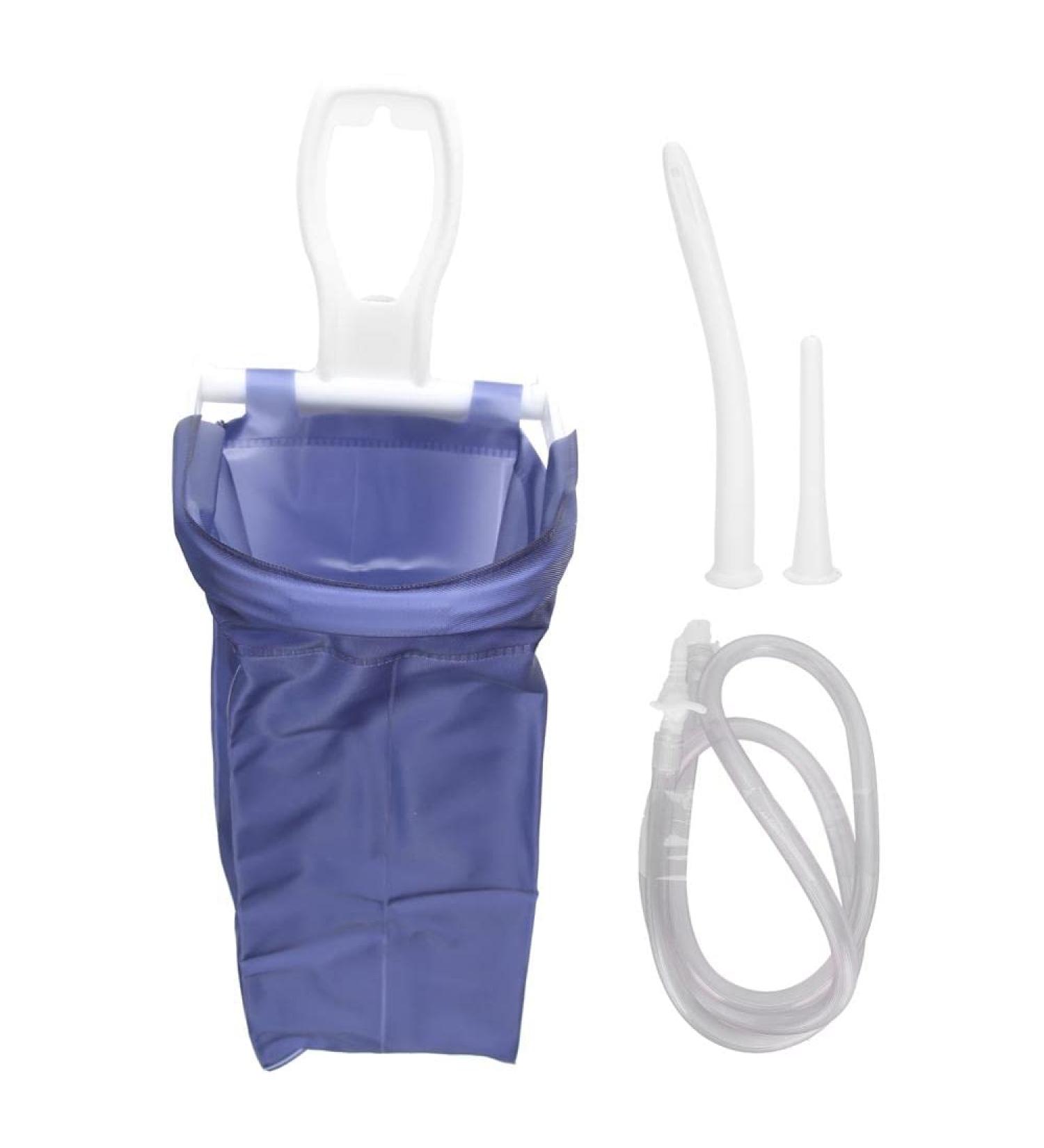 Unisex Home Enema Kit - Colon Cleansing Set for Men and Women | Folding Bag, Hose, and Tips Included - Buy Online on GoSupps.com