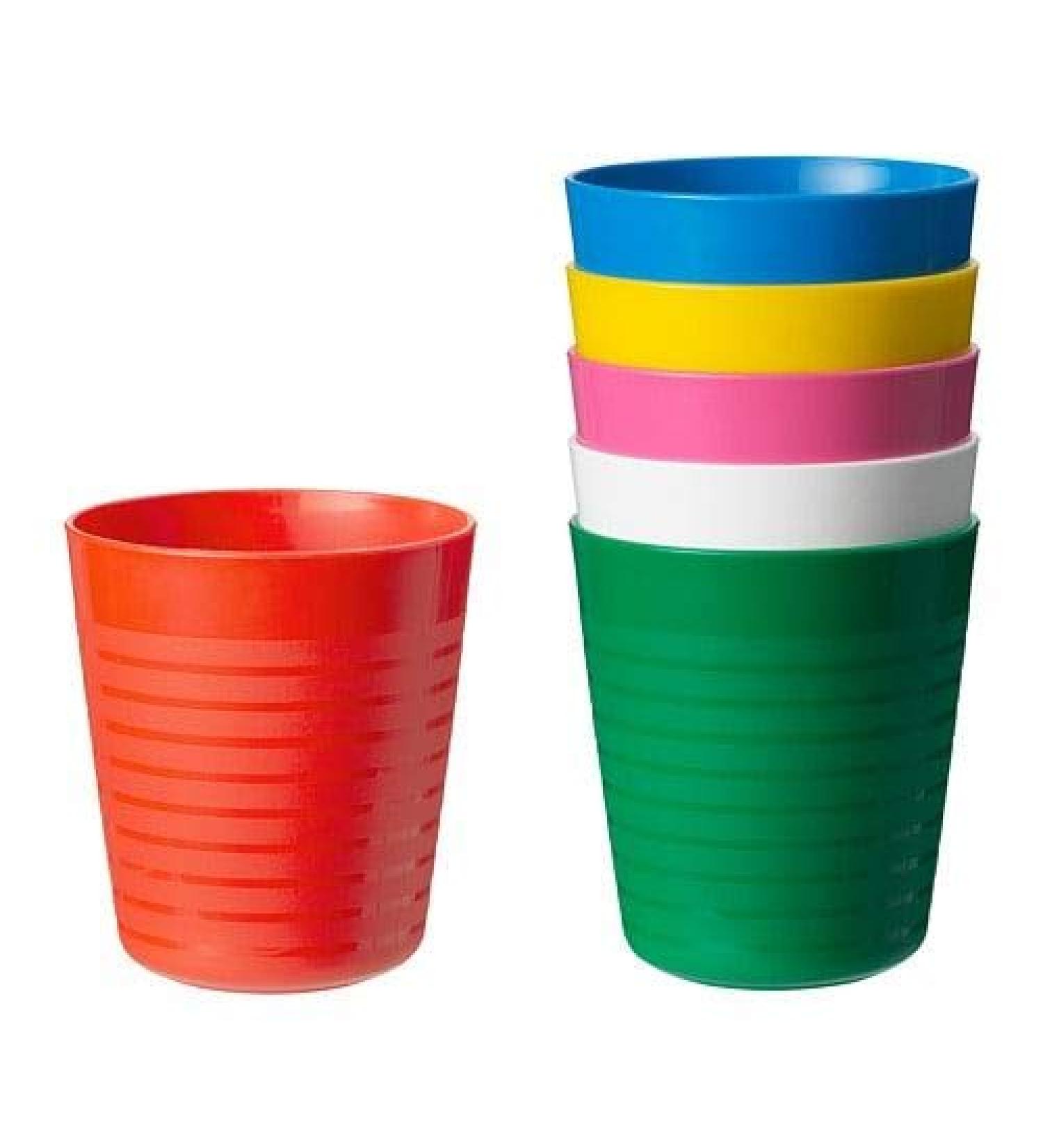 Ikea Kalas Multi-Colored Cup Set - 6 Pieces | Durable & Fun Dinnerware for Kids | International Shipping Available - Buy Online on GoSupps.com