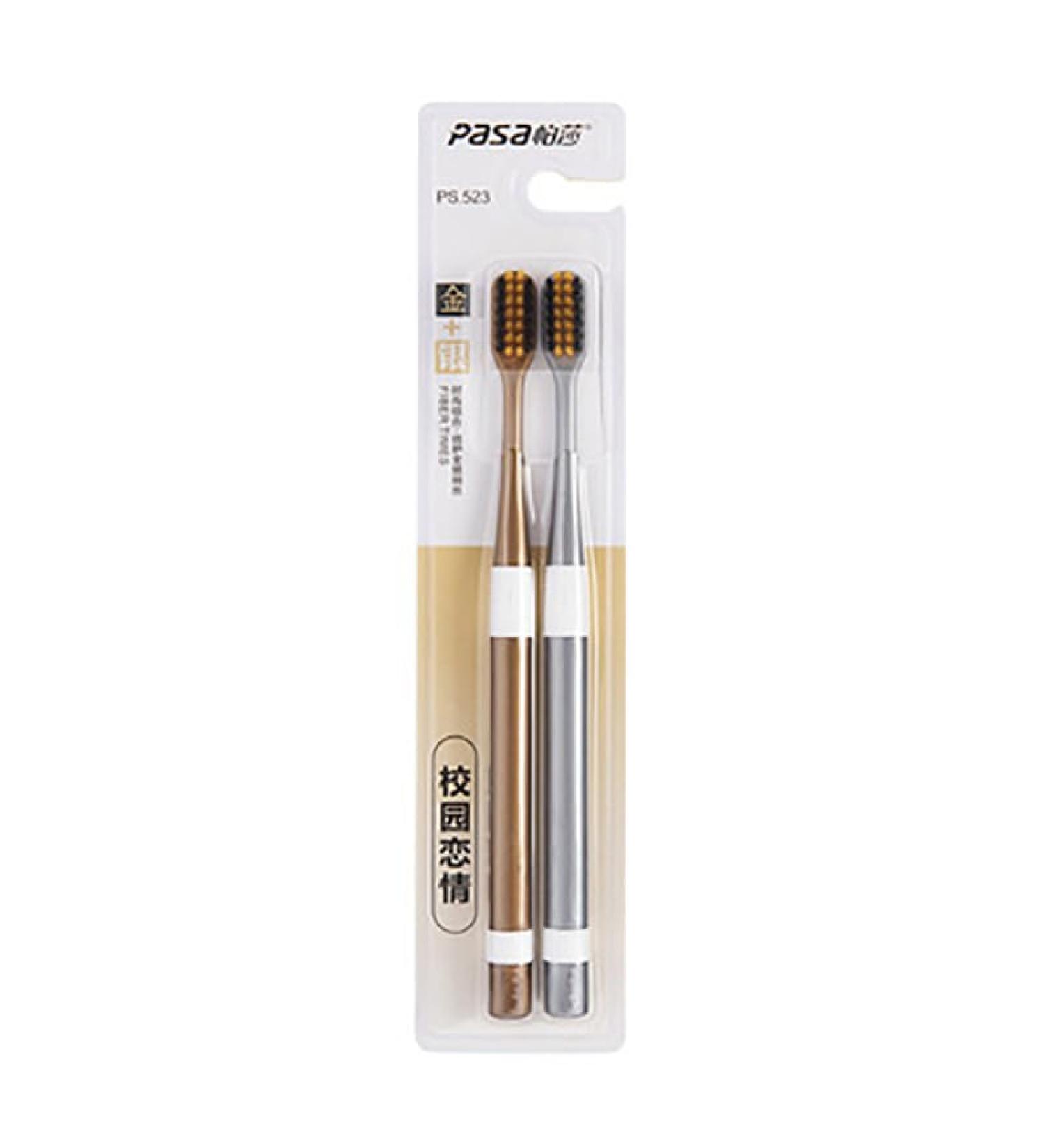 Extra Soft Toothbrush Set for Adults - 2 Pieces Gentle on Sensitive Gums Soft Bristles - Ideal Oral Care - Buy Online on GoSupps.com
