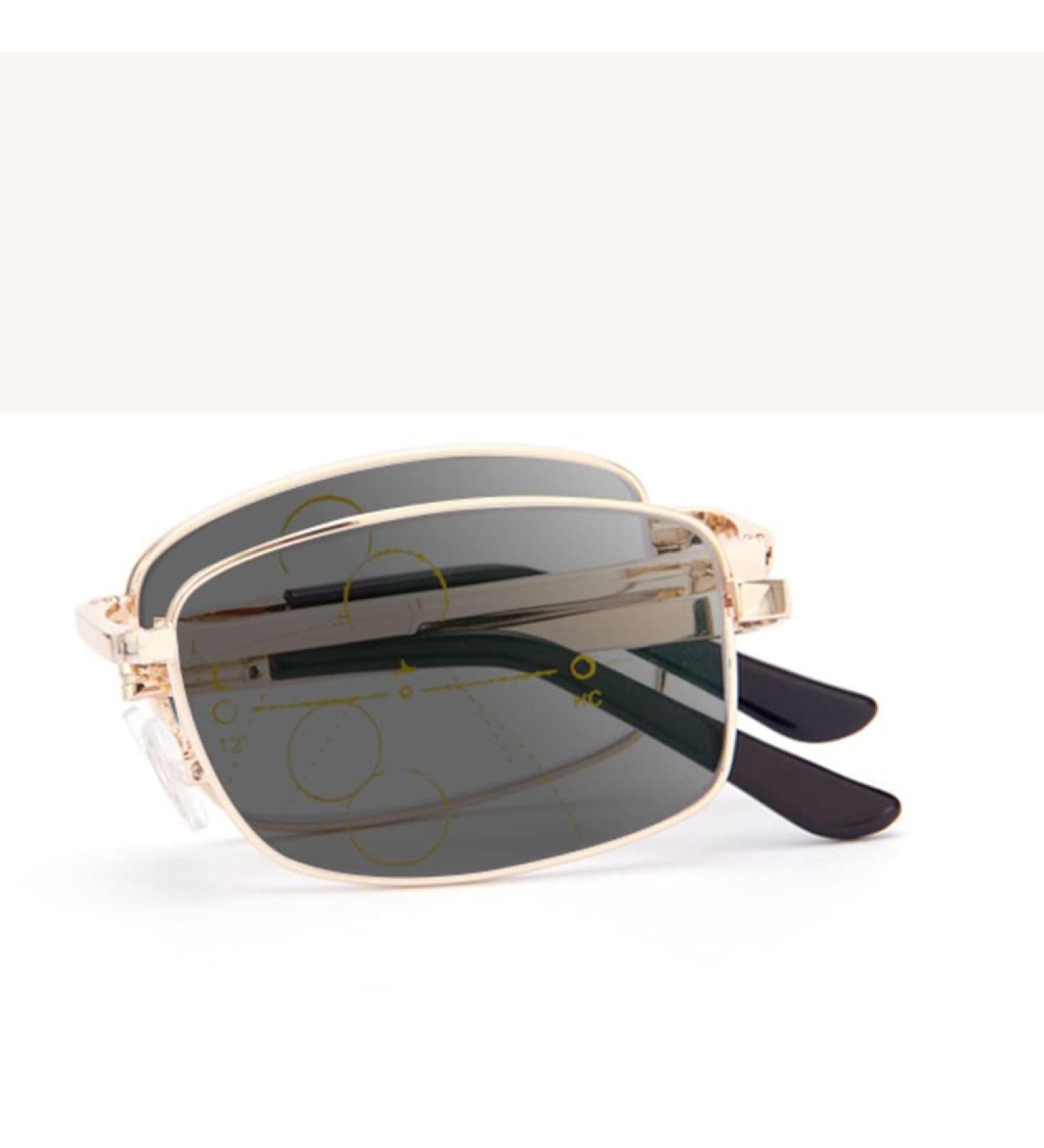 FREAZE Foldable Photochromic Reading Glasses - Ultralight Progressive Multifocus - Compact & Sustainable - 2.5x Gold for Men & Women - Buy Online on GoSupps.com