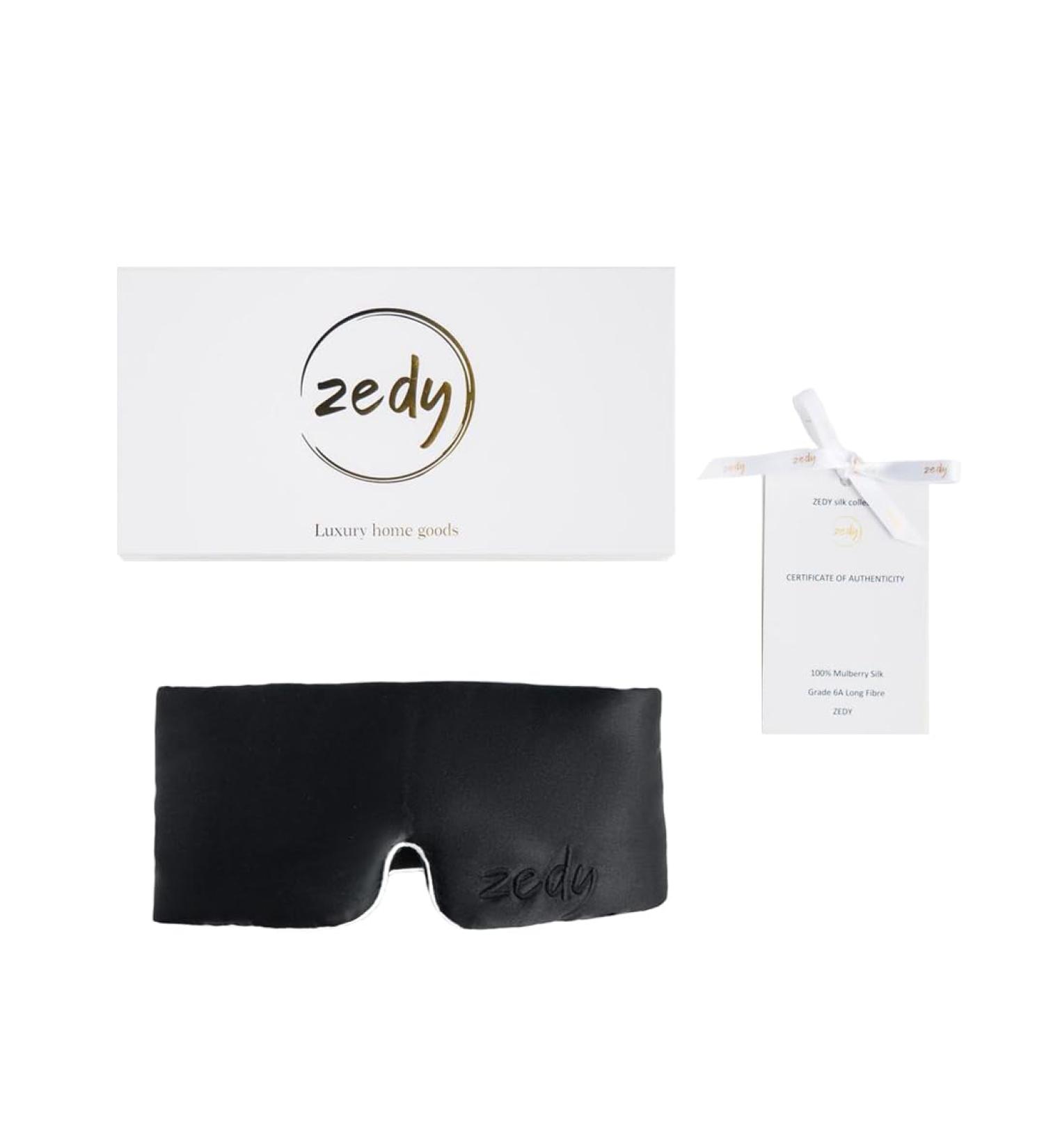 ZEDY 100% Silk Sleep Mask - Luxury Blackout Eye Mask for Ultimate Comfort | Padded Cooling Cloud Eye Cover for Men & Women - Buy Online on GoSupps.com