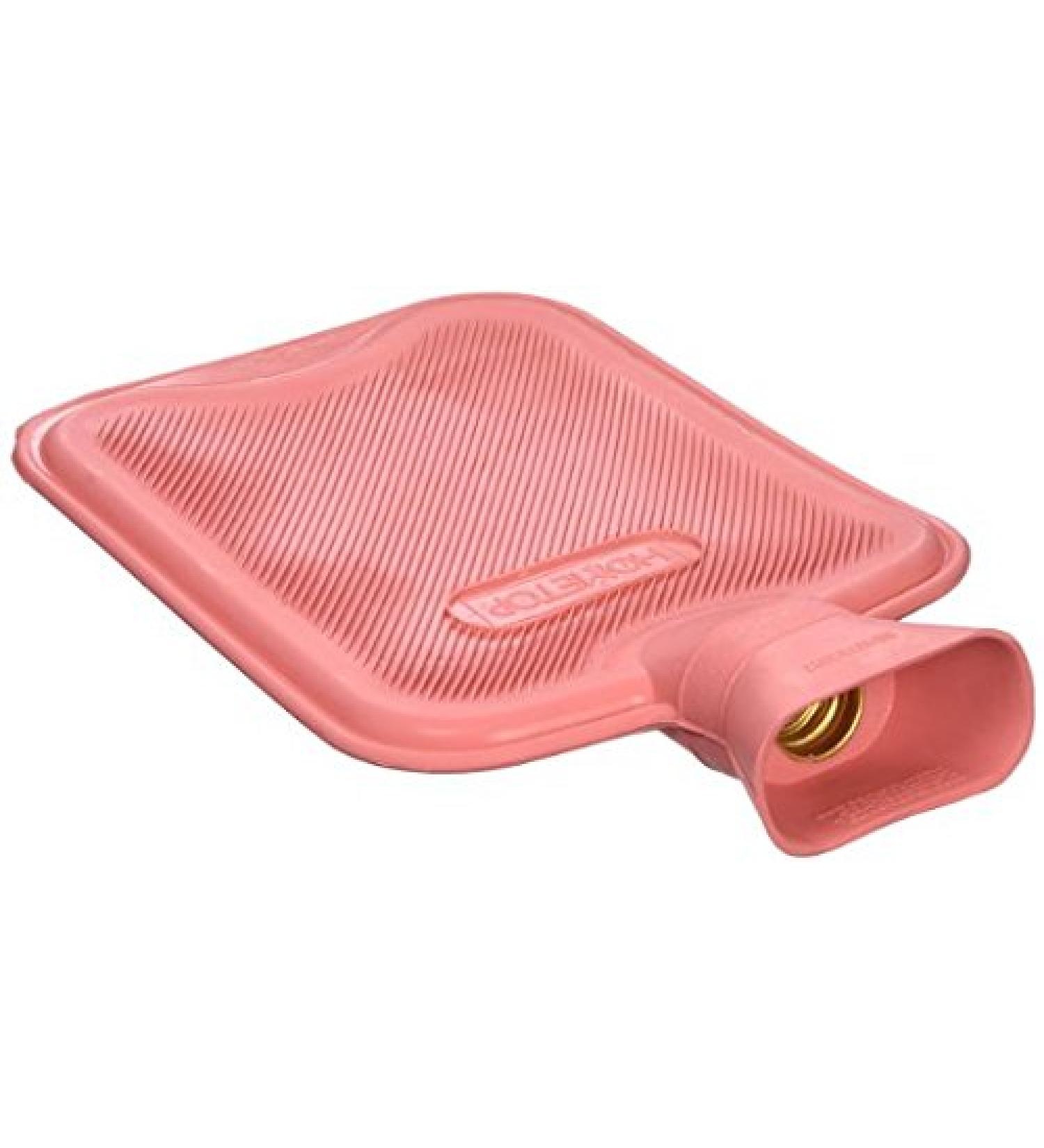 HomeTop Premium Classic 2L Red Rubber Hot Water Bottle for Pain Relief - Hot and Cold Therapy - Buy Online on GoSupps.com
