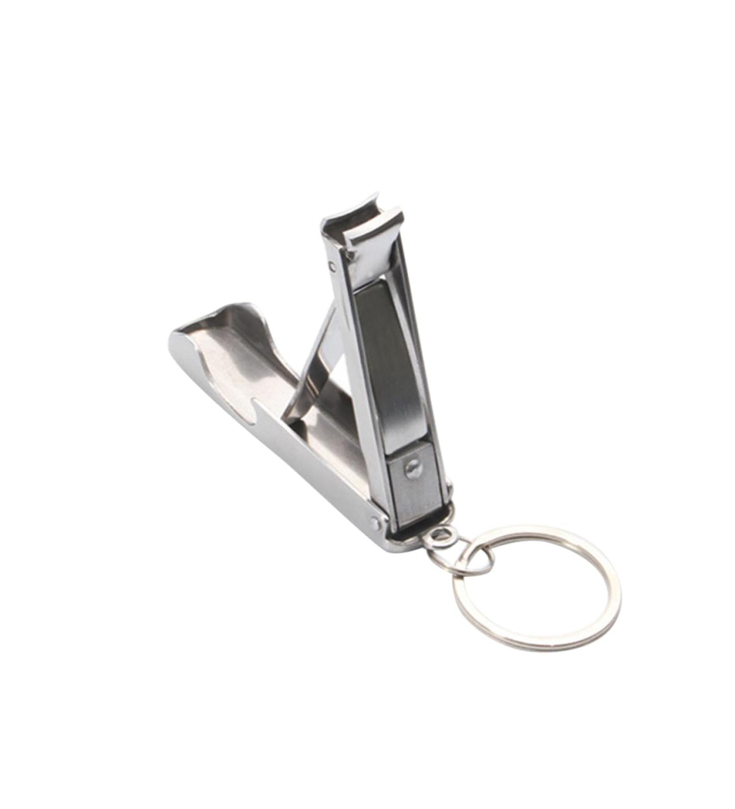 FOMIYES Stainless Steel Nail Clippers Stainless Steel Keychain Stainless Steel Bottle Opener Key Chain Fold - Buy Online on GoSupps.com