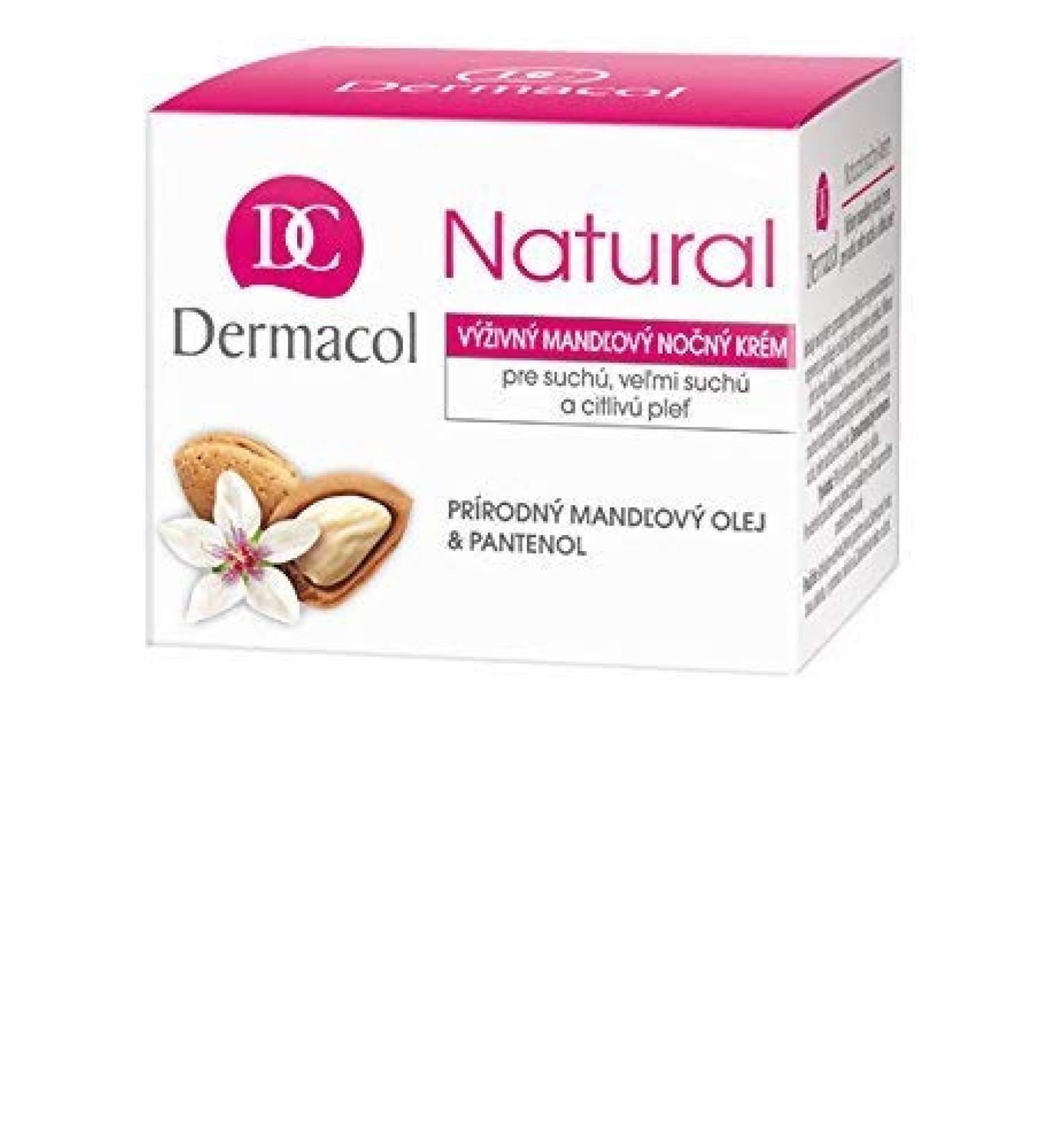 Dermacol a s NATURAL ALMOND NIGHT CREAM Night Deep Care for dry very dry and sensitive skin 50 ml Made in Czech Republic