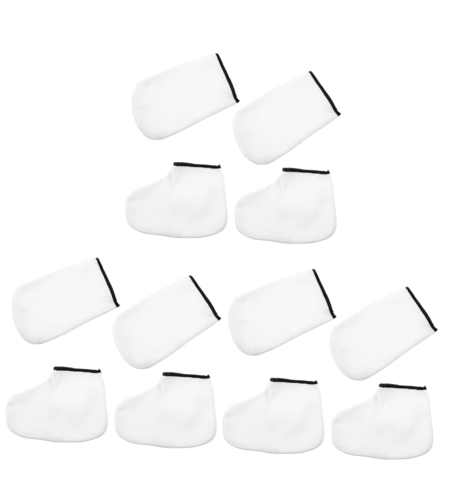 Healeved 6 Pairs Hand and Foot Mask Wax Tools Paraffin Wax Mitt Paraffin Wax Liners Thermal Mitten Paraffin Wax for Hands Spa Gloves and Socks Boot Glove Polyester White Take a Bath Remover - Buy Online on GoSupps.com