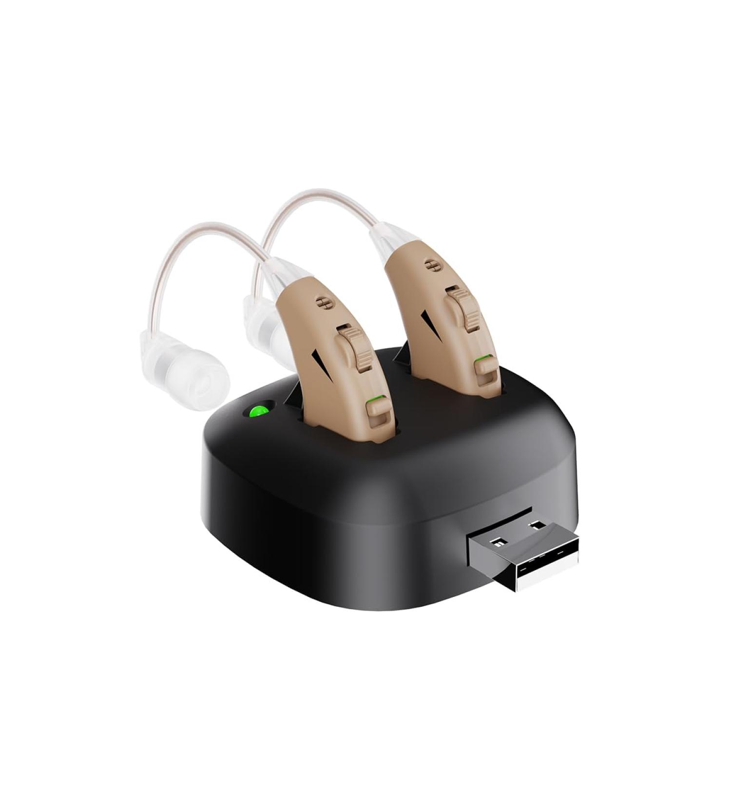 Jinghao Sound Amplifier - High-Quality Ear Enhancer with Surround Noise Support & USB Charging (Beige) - International Shipping Available - Buy Online on GoSupps.com