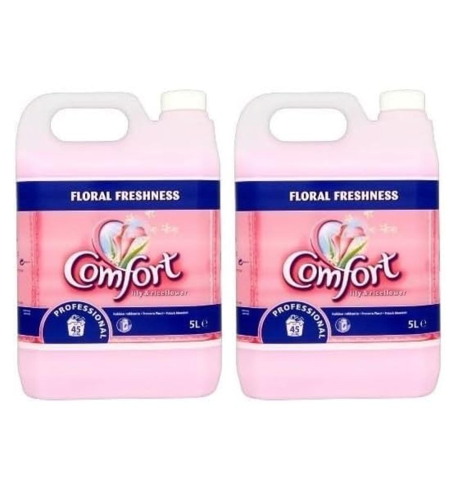 Comffort Fabric Conditioner (LILY & RICEFLOWER 5l (Pack of 2))