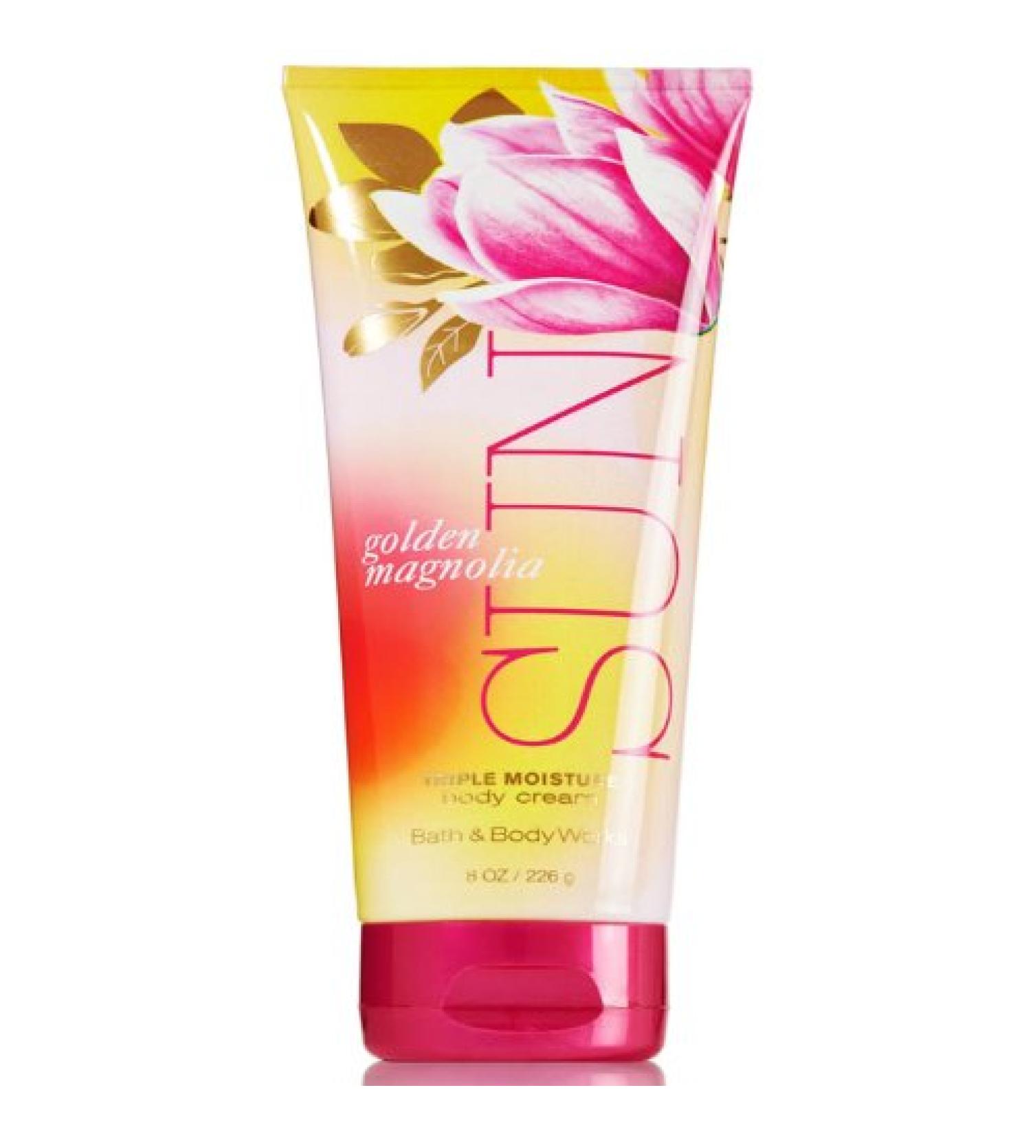 Bath & Body Works Golden Magnolia SUN Triple Moisture Body Cream 8 oz / 226 mL