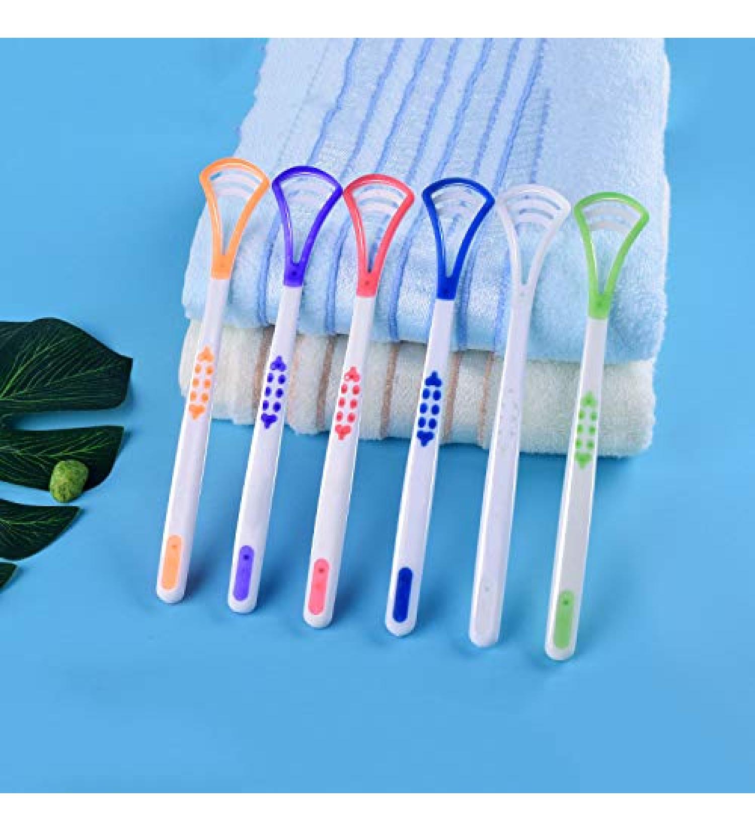 Ghzzy Tongue Scraper - 6 Pack Soft Antibacterial Tongue Cleaners for Fresh Breath | Inhibit Bad Breath & Promote Oral Hygiene - Buy Online on GoSupps.com