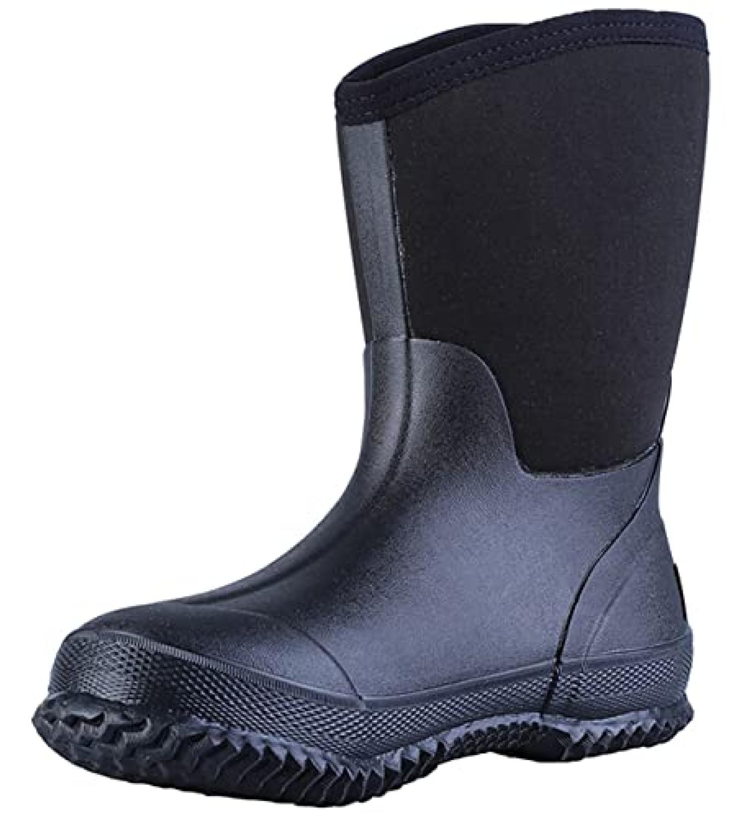 TENGTA Waterproof Insulated Fishing Hunting Boots - Black, Size 9 Women/8 Men - Buy Online on GoSupps.com