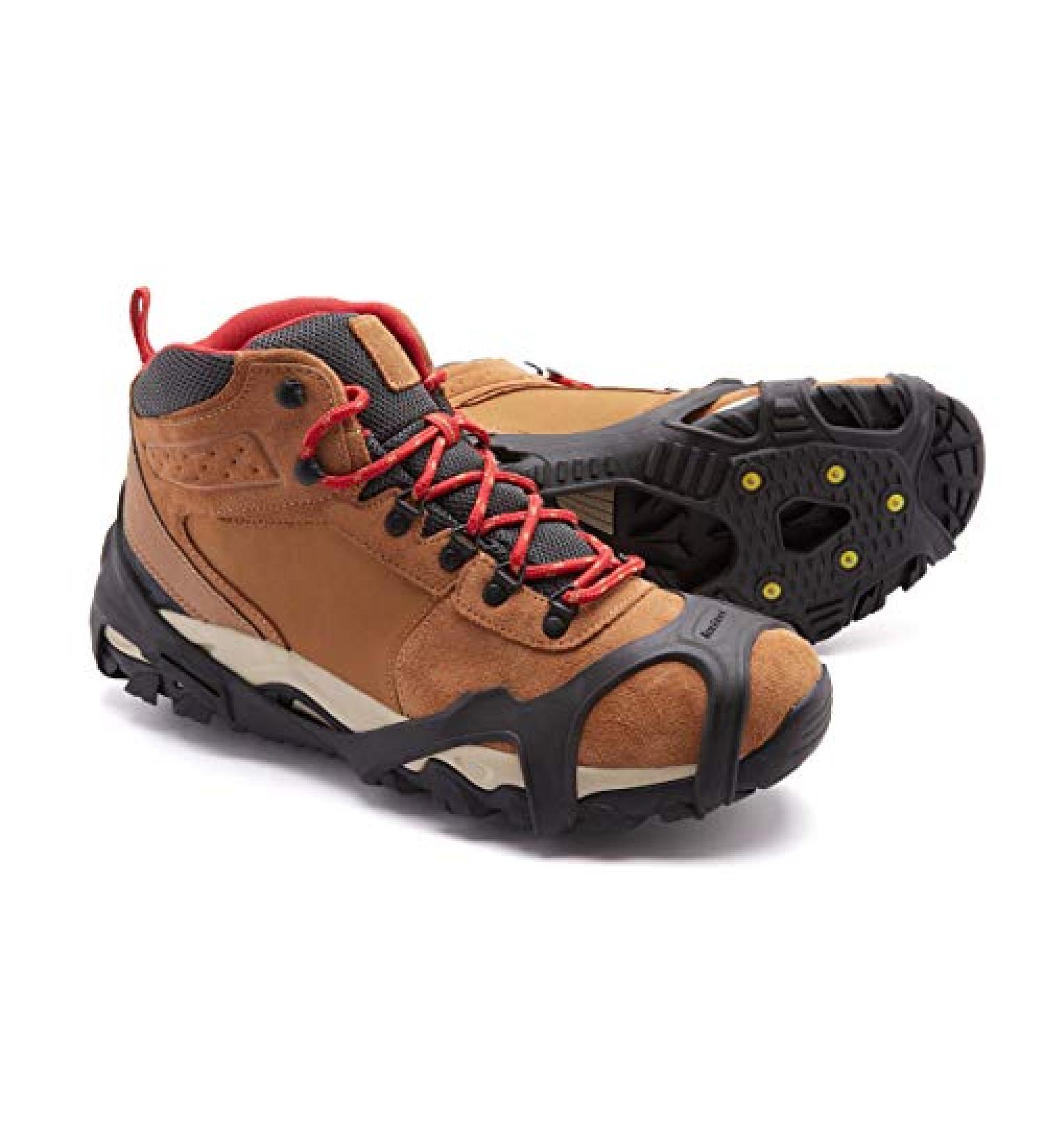 Icetrax V3 Tungsten Crampons - Non-Slip Ice Cleats for Shoes and Boots | Ice Grips for Snow and Ice | Reflective Heel | L/XL (Men 9.5-13/ Women 11+) Black - Buy Online on GoSupps.com