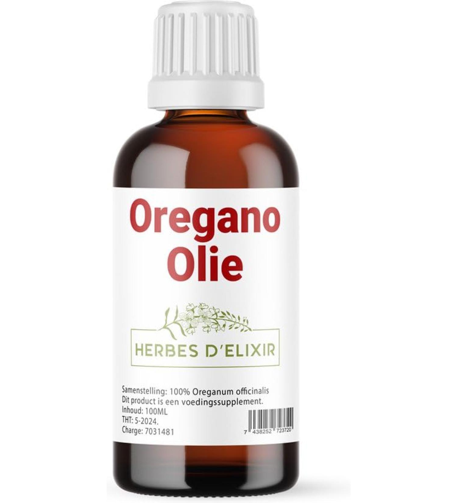 Herbes Delixir Oregano Oil 100ml 100 Natural Oreganum Vulgaris For Human Use
