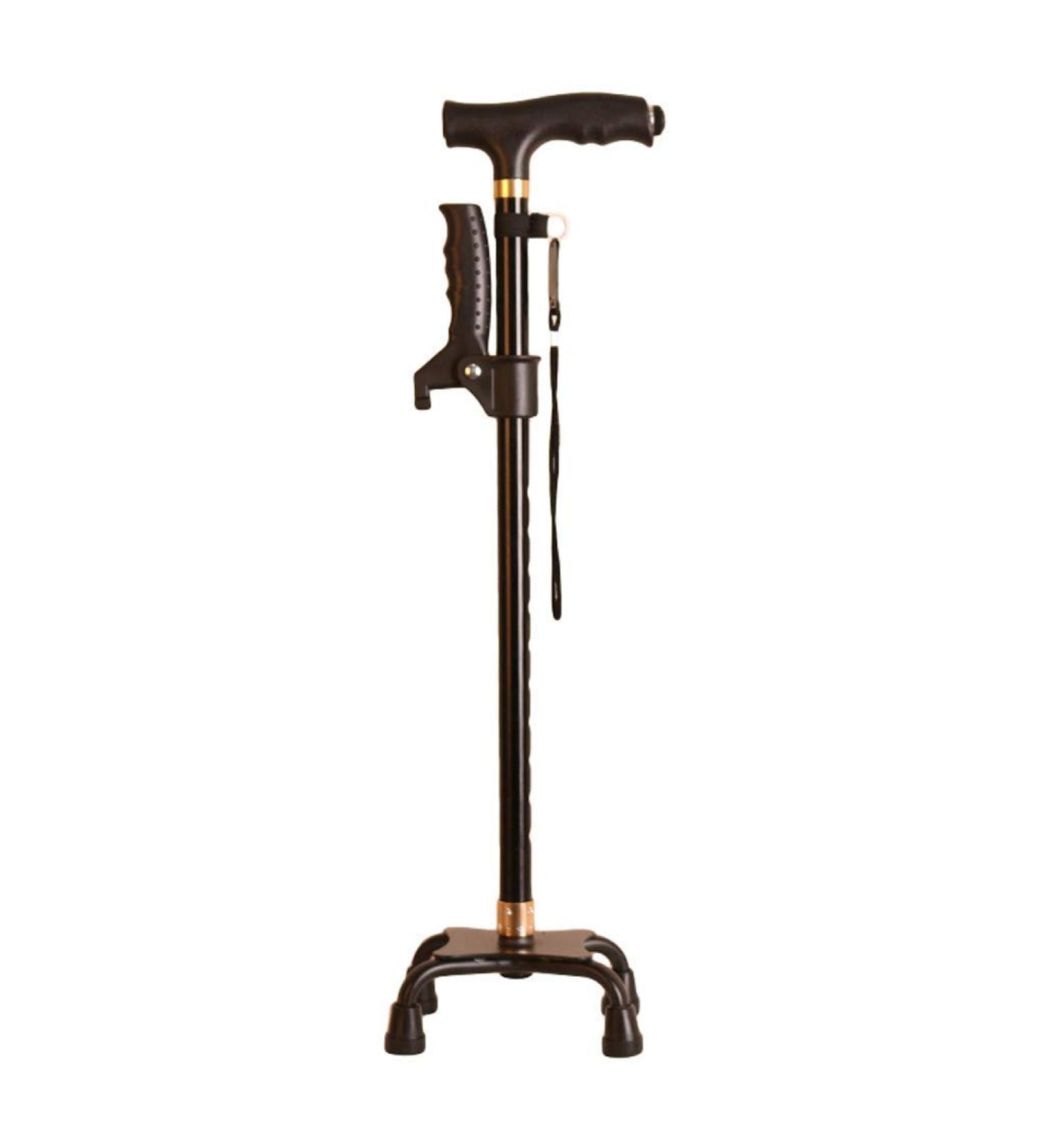 Walking Stick for Support & Stability Lightweight Contoured Handle Handicapped Disabled Adjustable Height Crutches Hello Independence Black - Buy Online on GoSupps.com