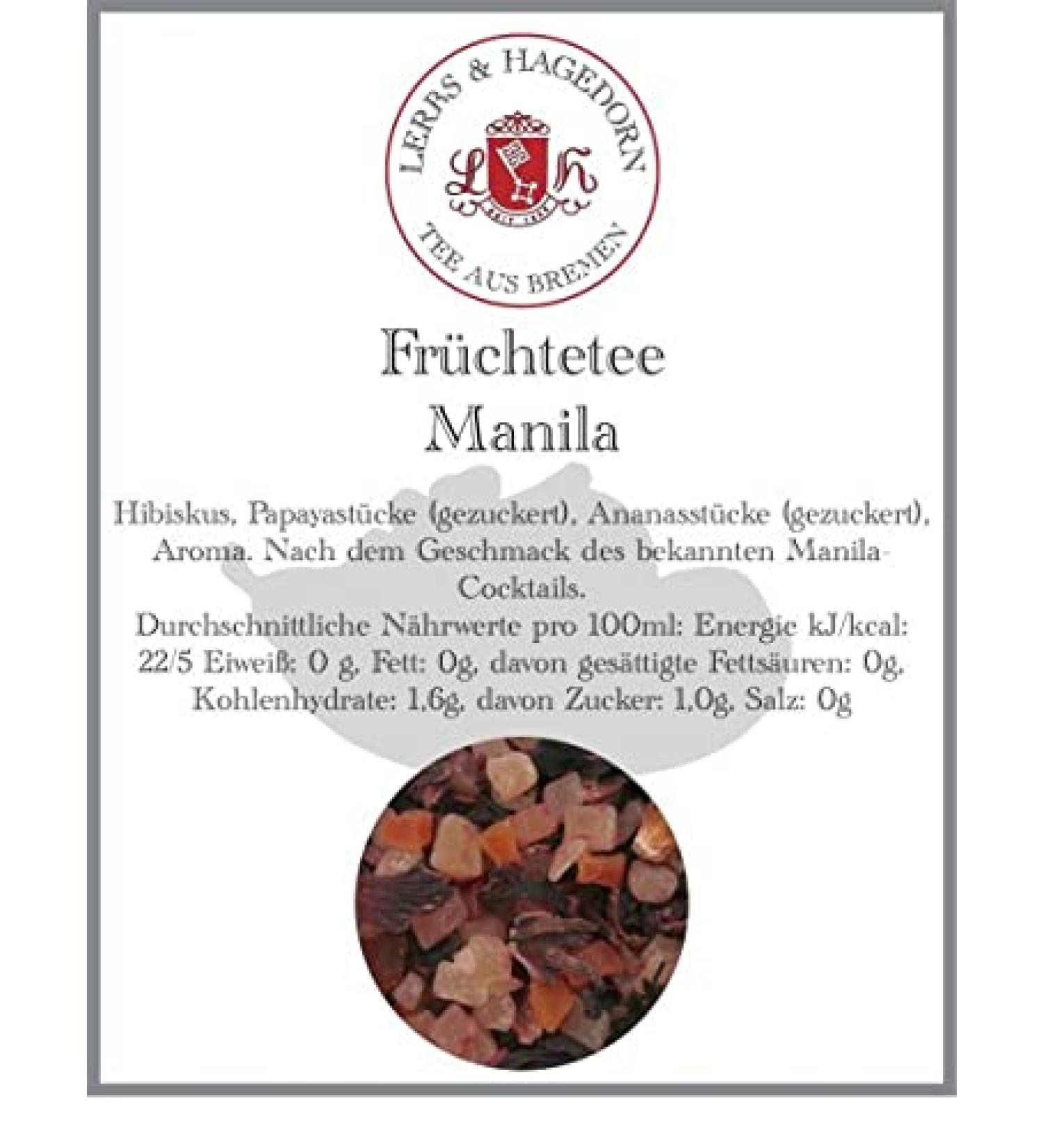  Lerbs & Hagedorn Manila fruit tea 250 g - Buy Online on GoSupps.com