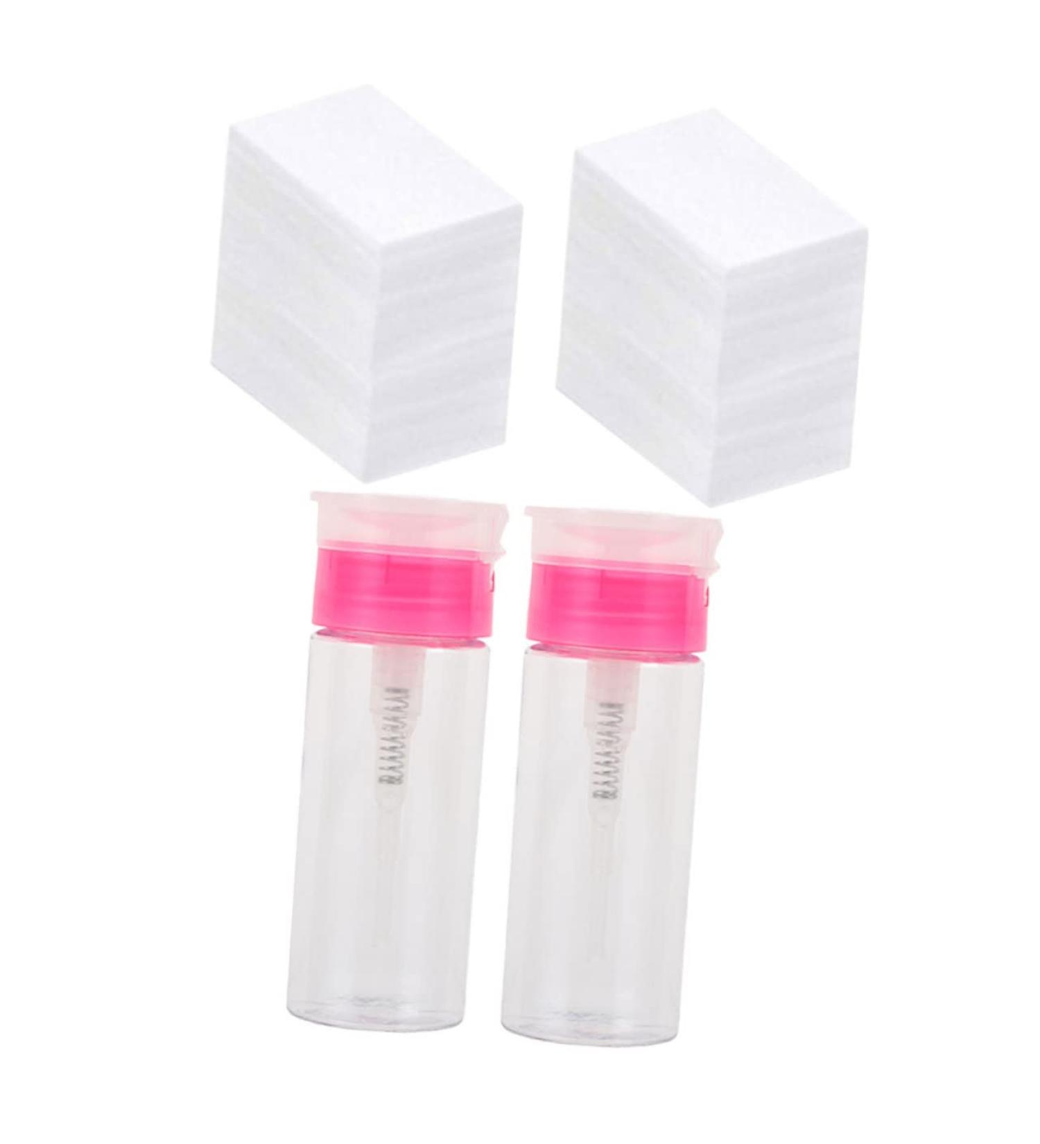  Mikinona Mikinona Manicure Kit 100ml Lint Remover Wipes Makeup Remover Pads Refillable Bottles Gel Polish Removal - Buy Online on GoSupps.com