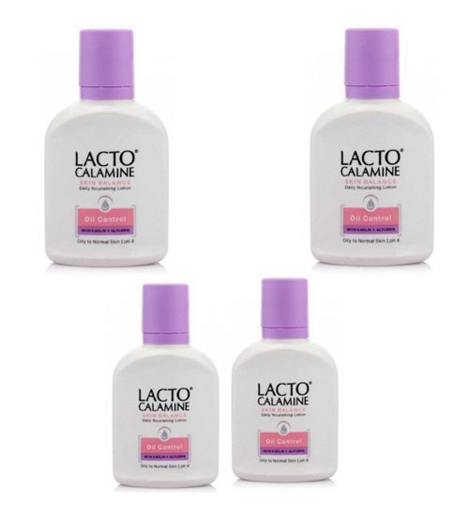 4 x Lacto Calamine Skin Balance Oil control 120 ml. (Pack of 4) - "Shipping by FedEx"