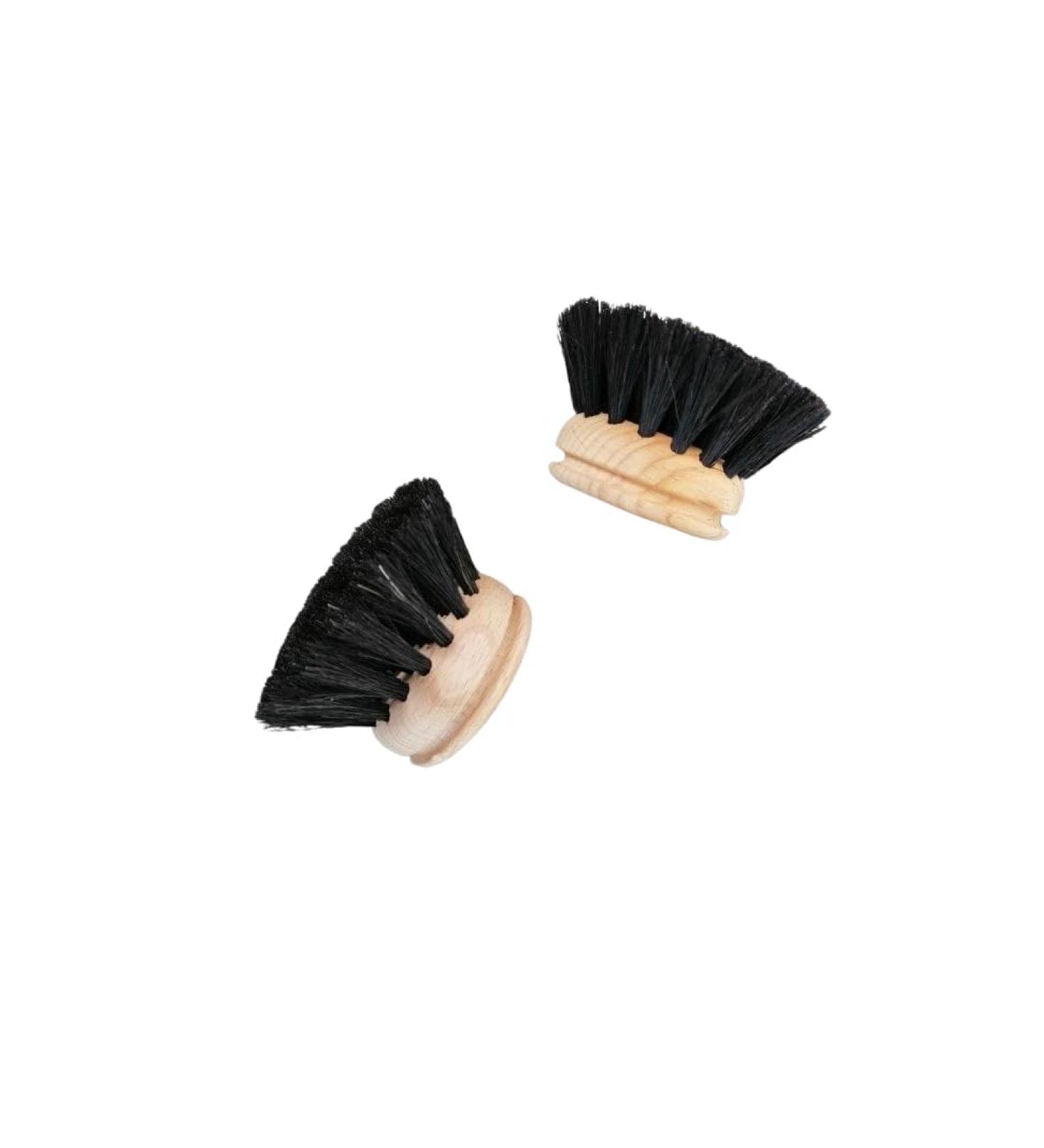 Chinchilla 4 -Set Set Change heads for wash brush |Replacement head with beech wood FSC 100% with horsehair stock | Universal flush brush heads |Sustainable kitchen & zero waste 4 Set with beech wood + horsehair
