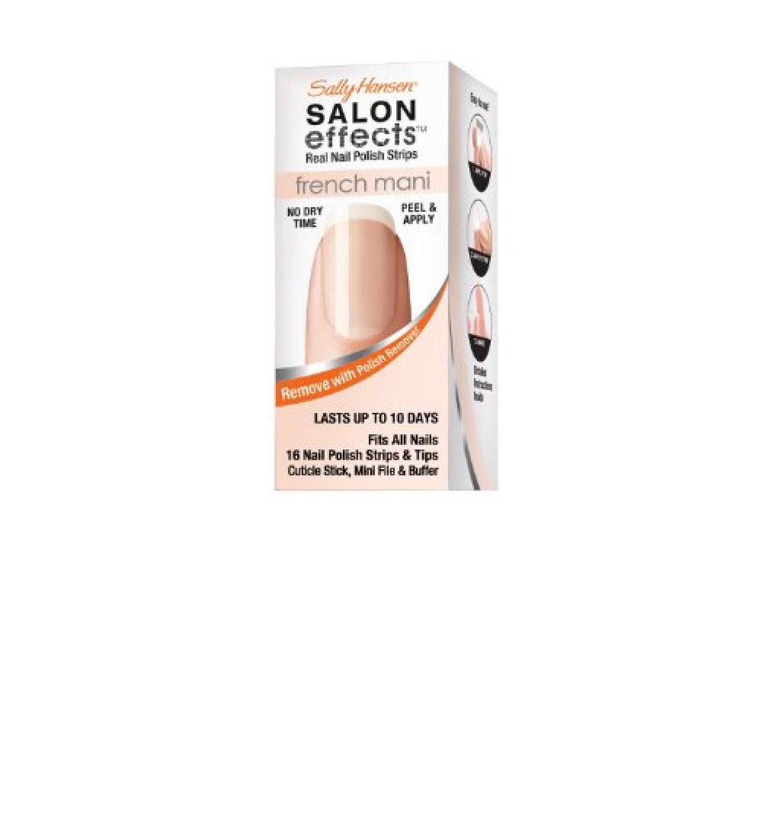 Sally Hansen Salon Effects French Mani Real Nail Polish Strips Excusez Moi! 32 Count