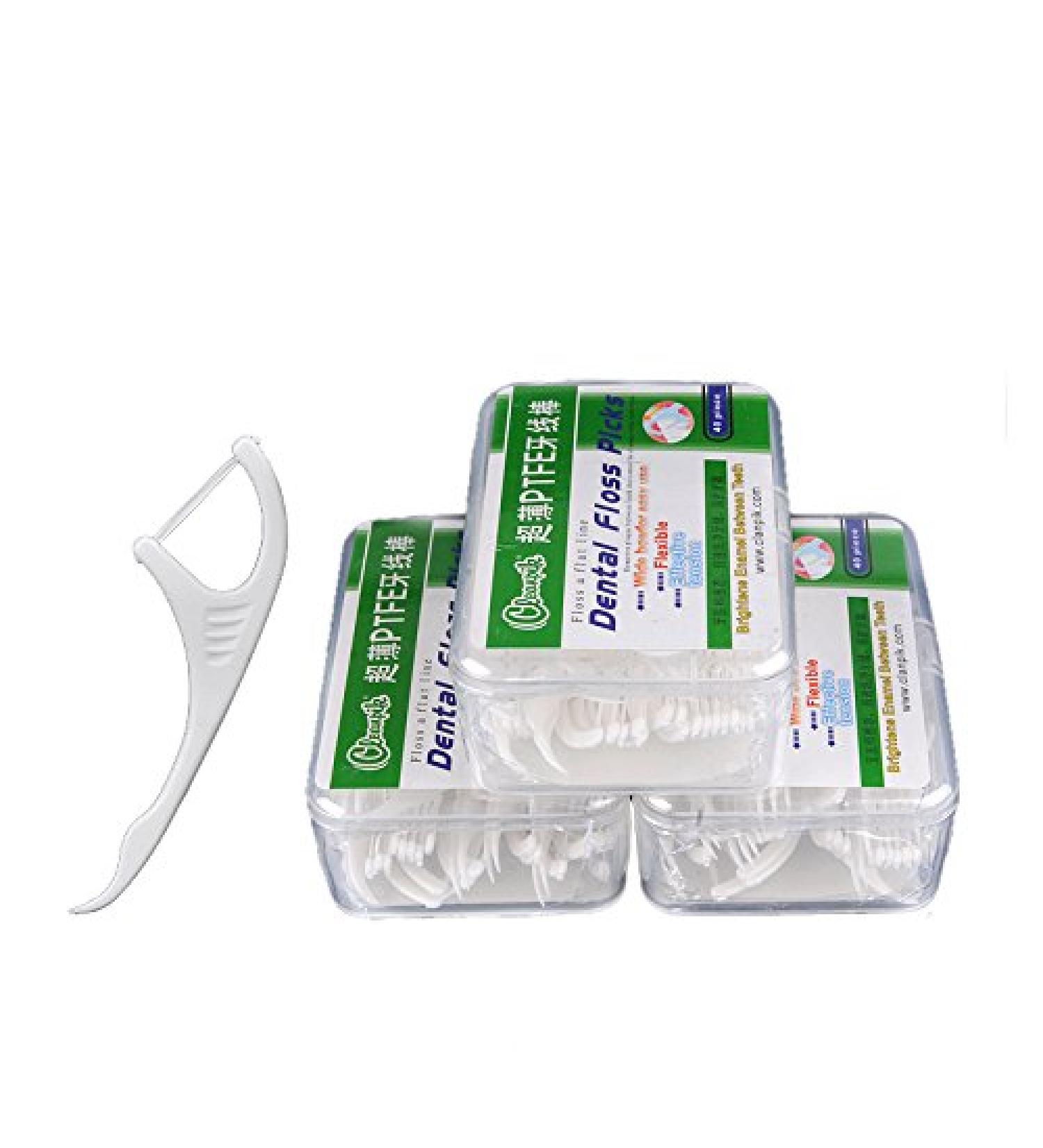 cleanpik flat thread dental rod 50 / bag * 3 clean teeth teeth elastic dental flapper - Buy Online on GoSupps.com