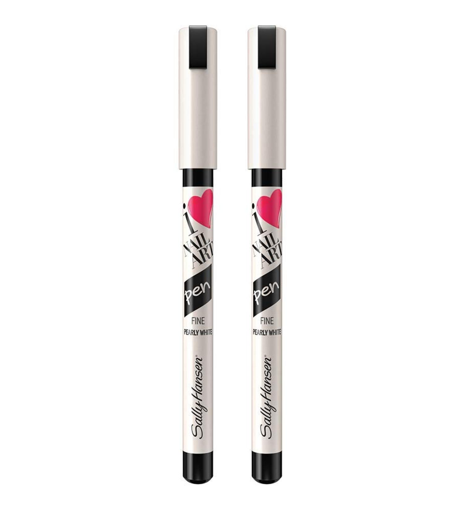 Sally Hansen I Heart Nail Art Pens White, Round Tip, 2 Count