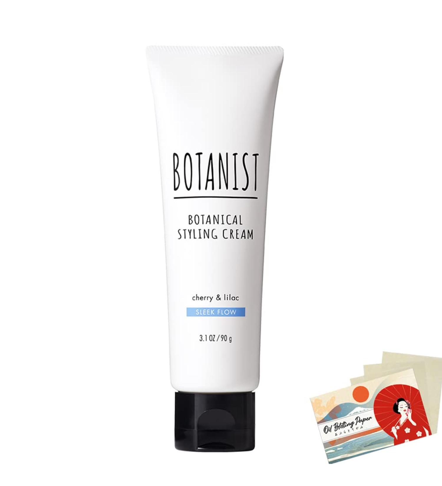 Botanist Botanical Styling Cream Sleek Flow 90g - Blotting Paper Set