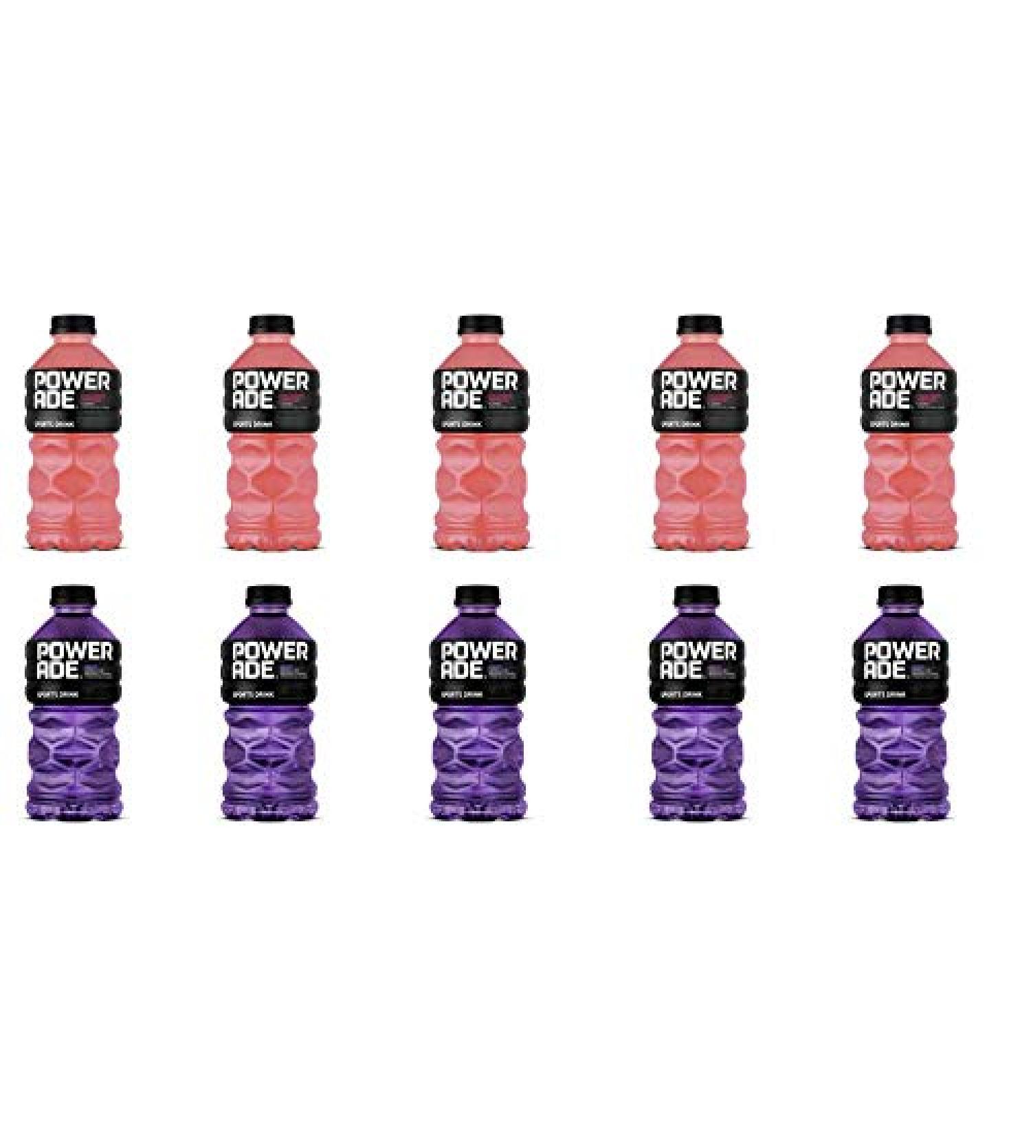 LUV BOX-Variety Powerade Pack 28oz 10 Pack Strawberry Lemonade Grape