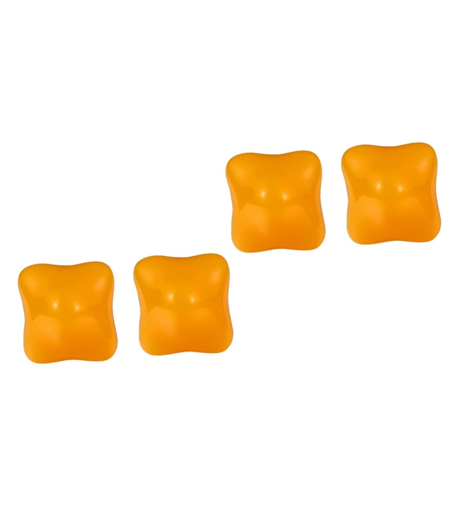 Homsfou 4-Pack Hexagonal Massage Balls - Handball Foot Massager for Acupressure & Deep Tissue Relief | Yoga & Gym Fitness | Natural Rubber 6x6cm Yellow - Buy Online on GoSupps.com