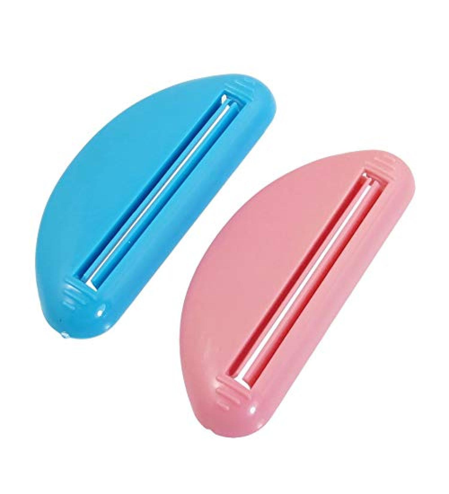 Anncus LHLL!2 Pcs Blue Pink Plastic Toothpaste Creams Gels Squeezer Tool